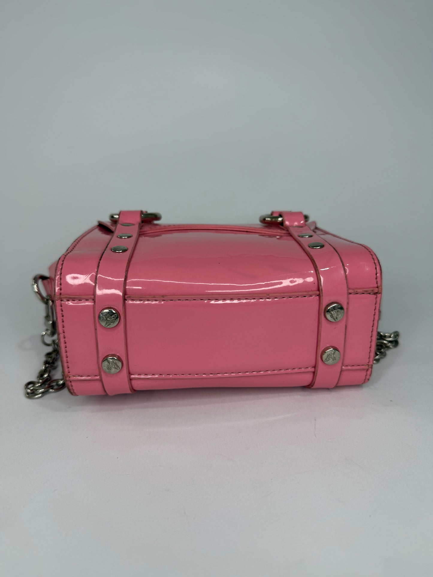 Vivienne Westwood Betty Mini Croc-Style Leather Handbag Pink