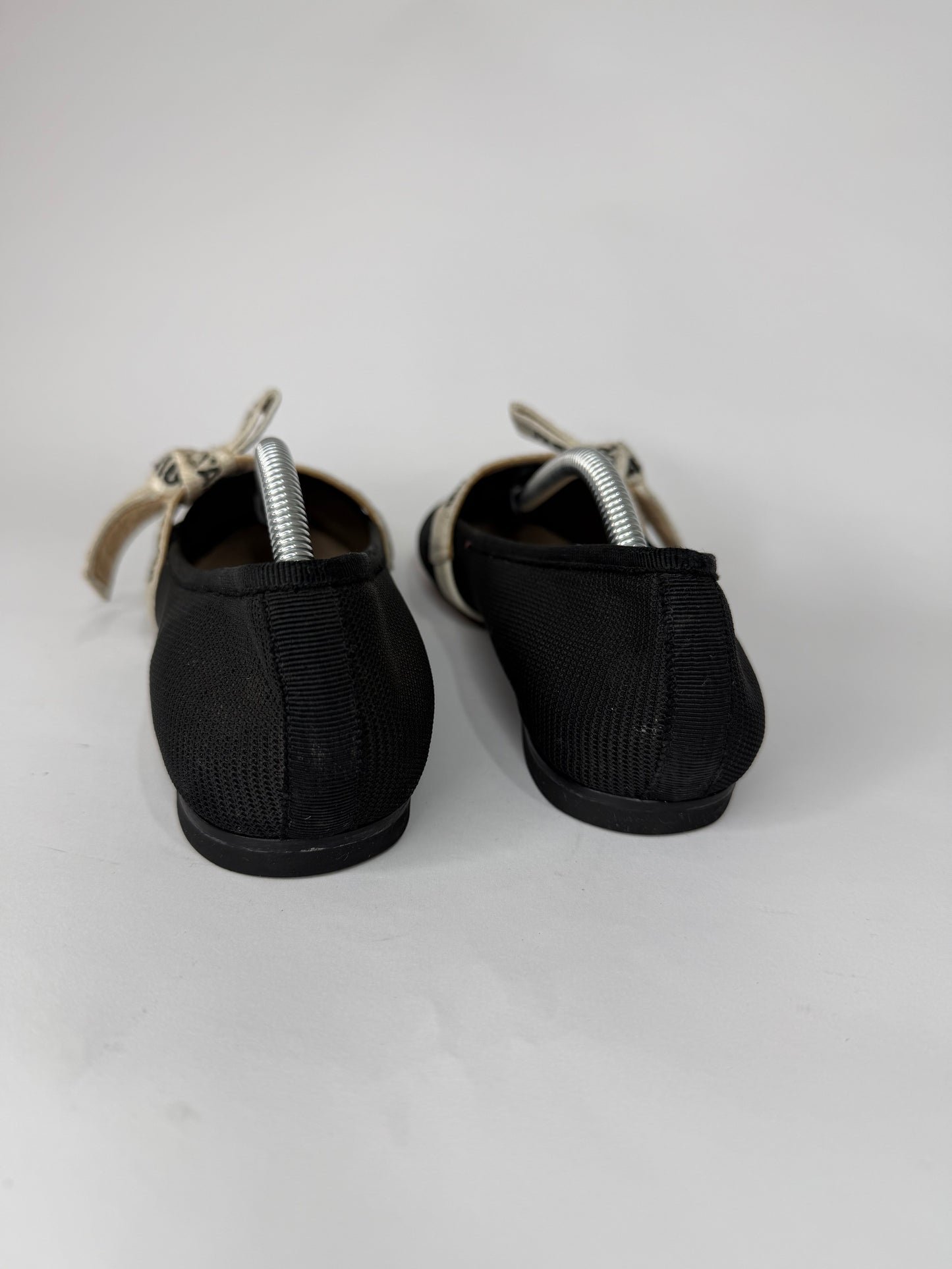 Dior Black Technical Fabric Miss J'Adior Ballerina Flats Size
