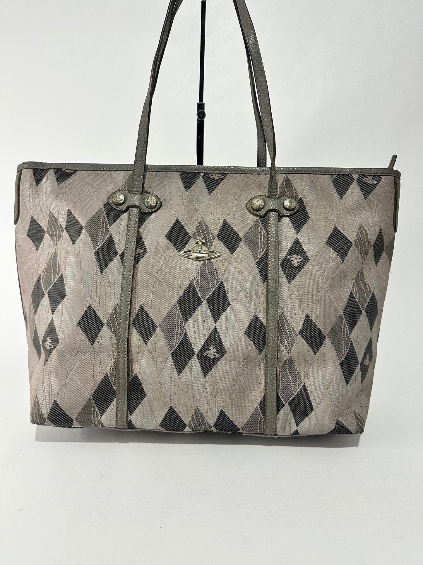 Vivienne Westwood Orb checkred Print tote bag