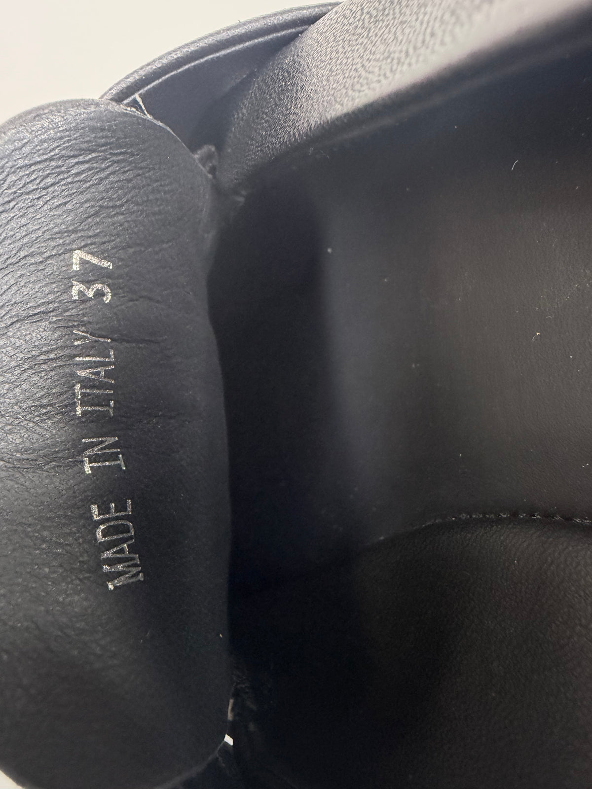 Prada Black Leather Triangle Logo Strap Loafers Made in Italy EU 37/ 7 US