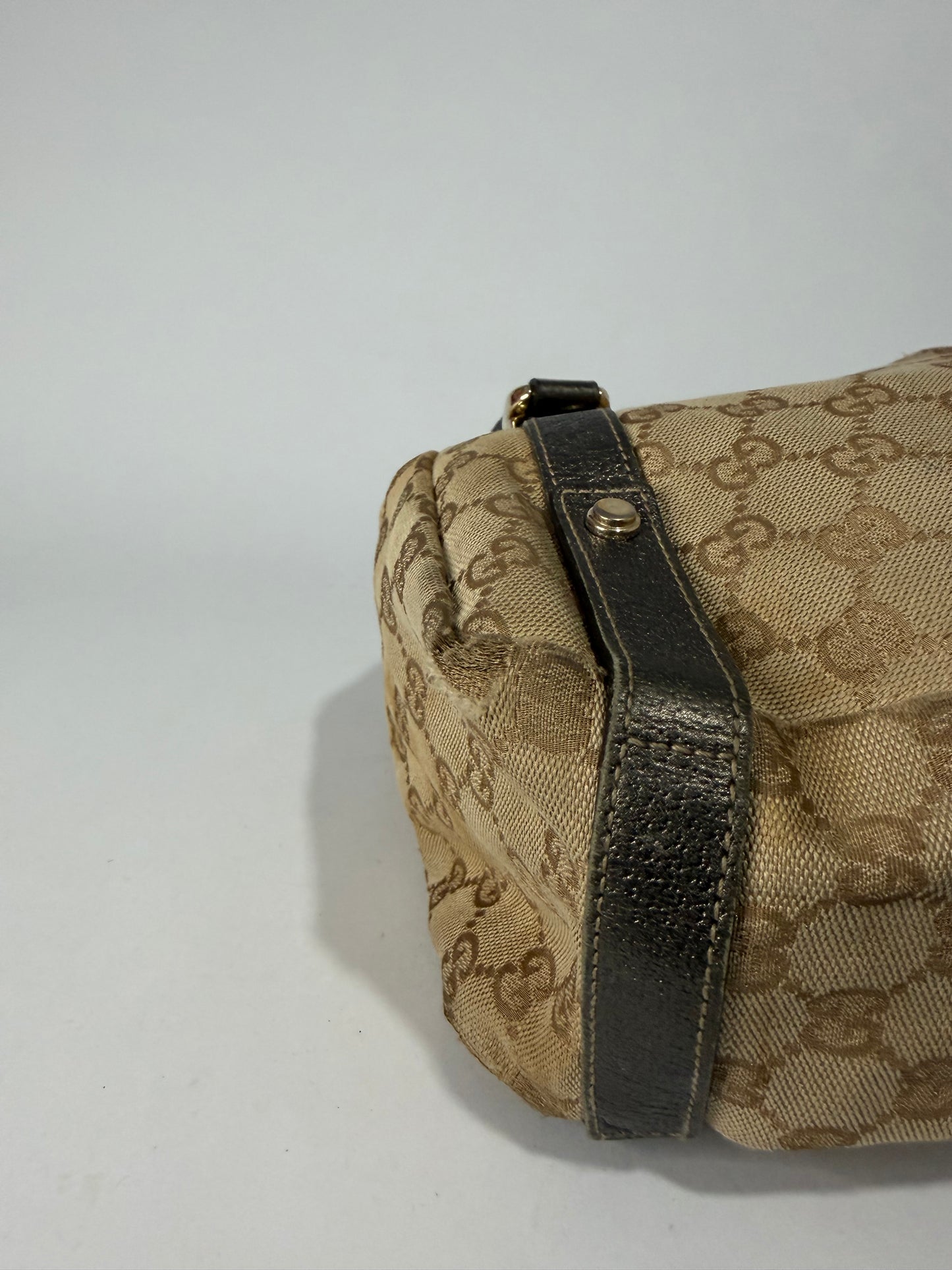 Gucci Beige/Grey GG Canvas and Leather Abbey Tote
