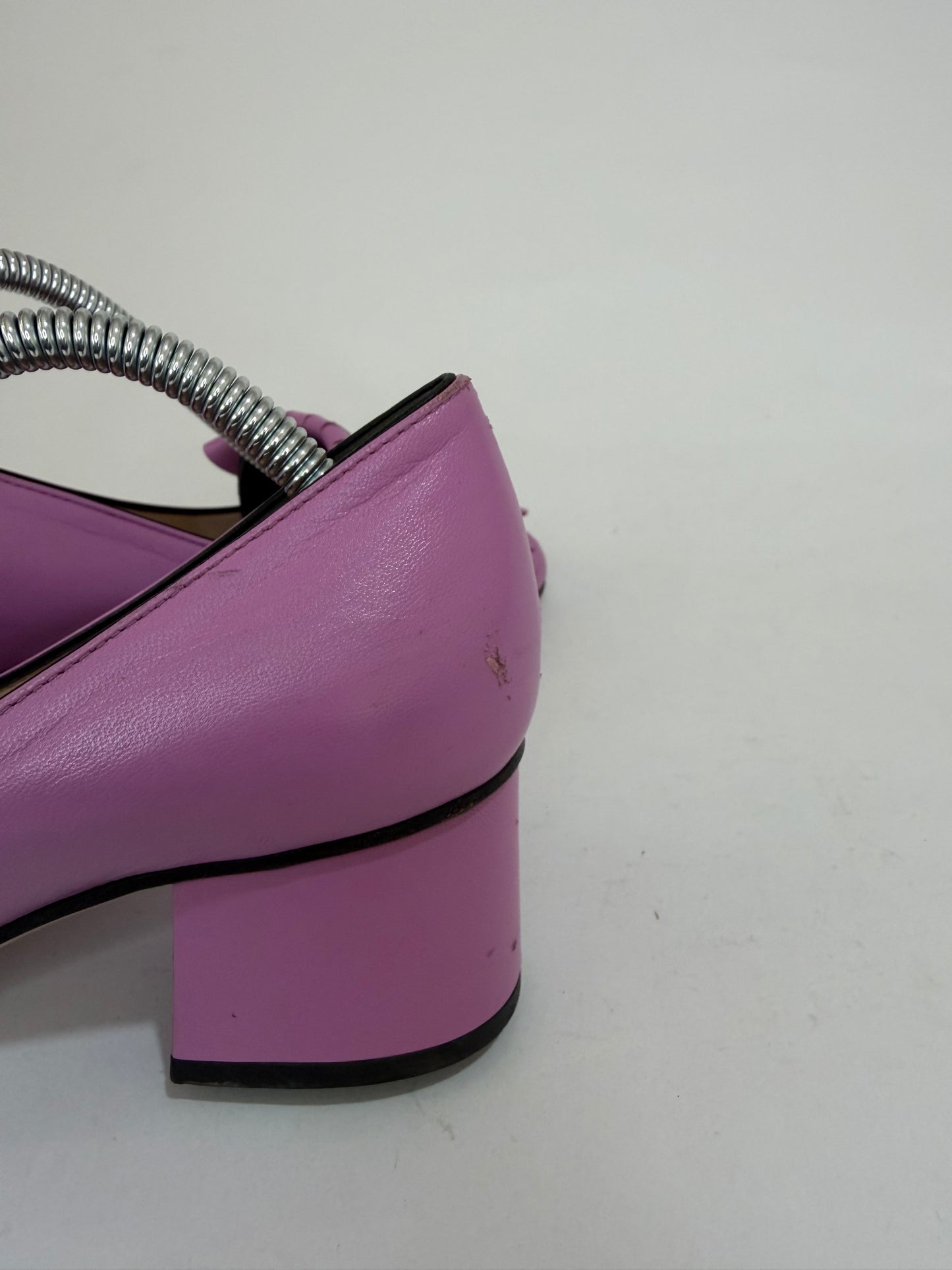 Gucci Lavender Leather GG Marmont Fringe Loafer Pumps Size 35 EU/ 5 US / 2 UK