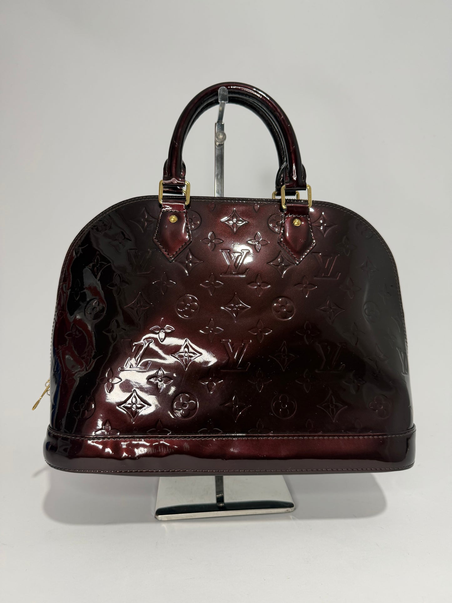 Louis Vuitton Amarante Monogram Vernis Alma PM Bag