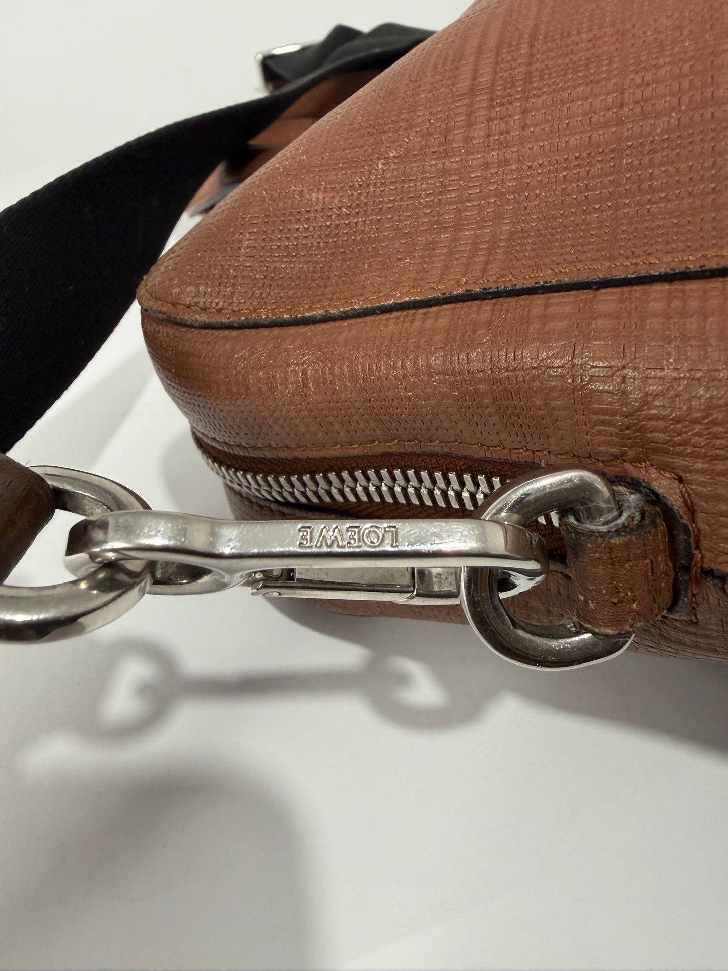 Loewe Brown Leather Goya Thin Briefcase