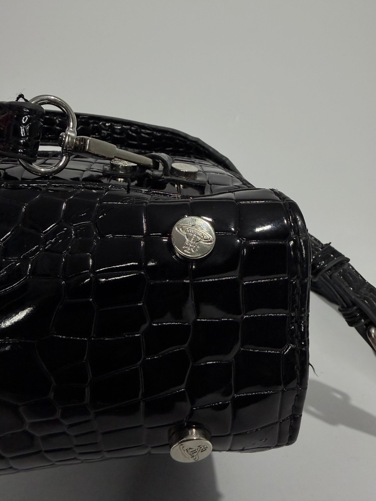 VIVIENNE WESTWOOD Orb-plaque Embossed Backpack In Black
