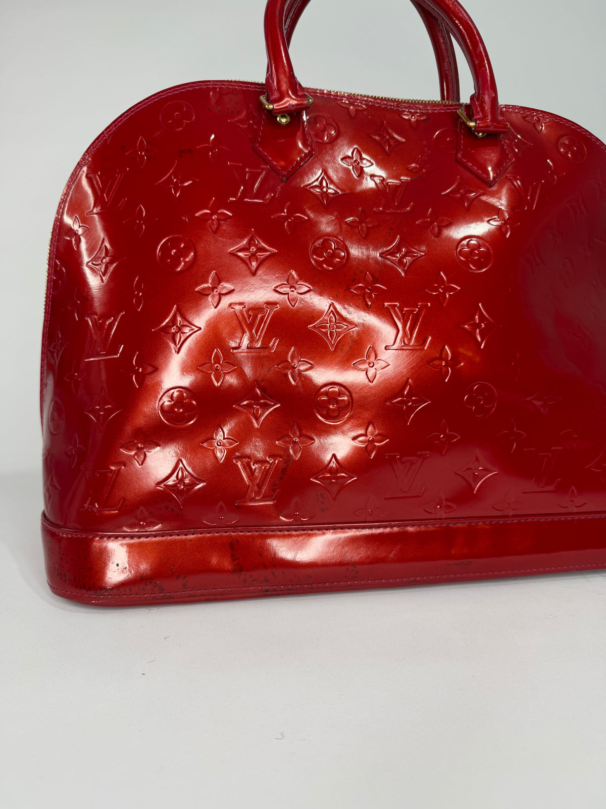 Louis Vuitton Pomme D’amour Monogram Vernis Alma GM Bag