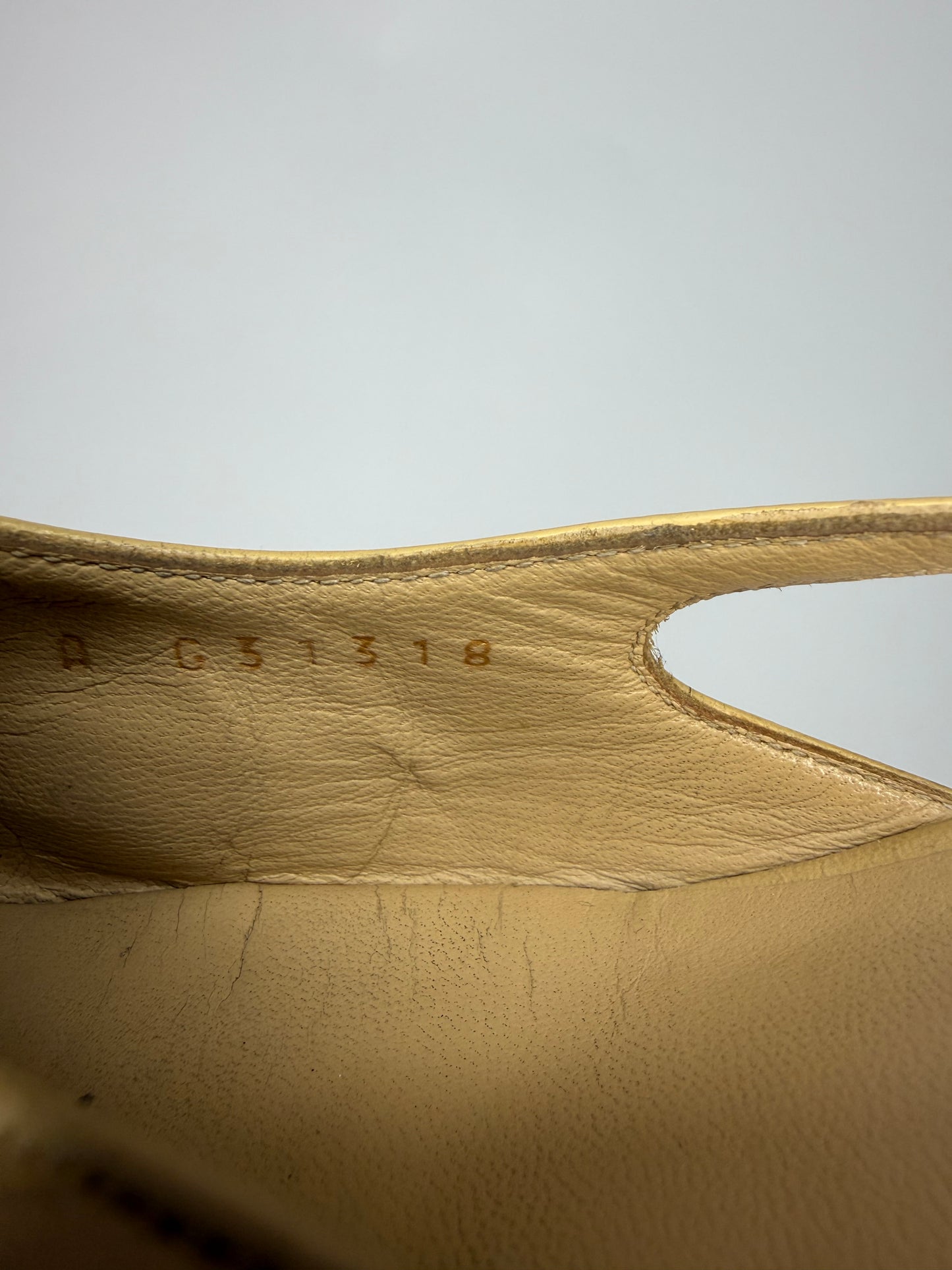 Chanel Beige/Black Leather and Canvas CC Slingback Pumps Size 36.5 EU/6.5 US