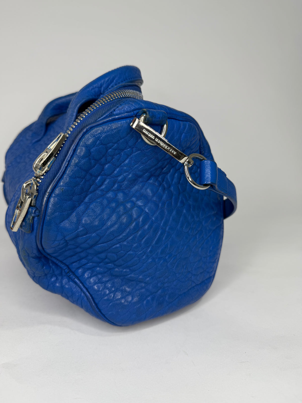 Alexander Wang Blue Lambskin Mini Pebbled Rockie