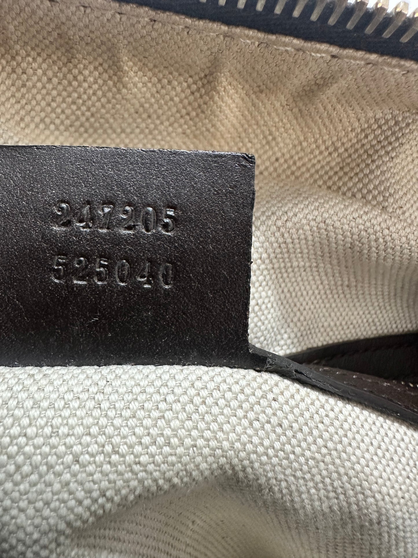 Gucci Beige/Brown Canvas Web Original GG Boston Bag