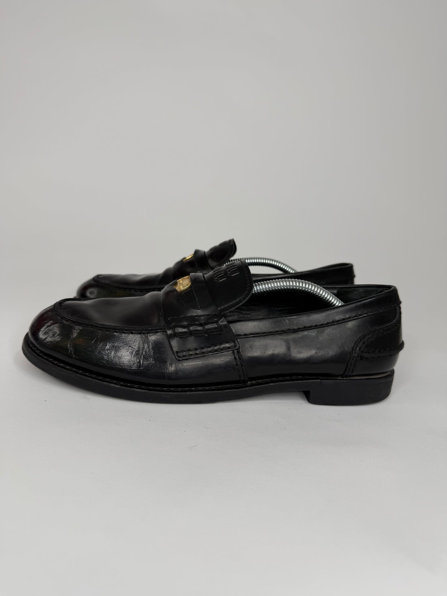 Miu Miu
Black Leather Penny Loafers
Women's Size: 9 US | IT 39