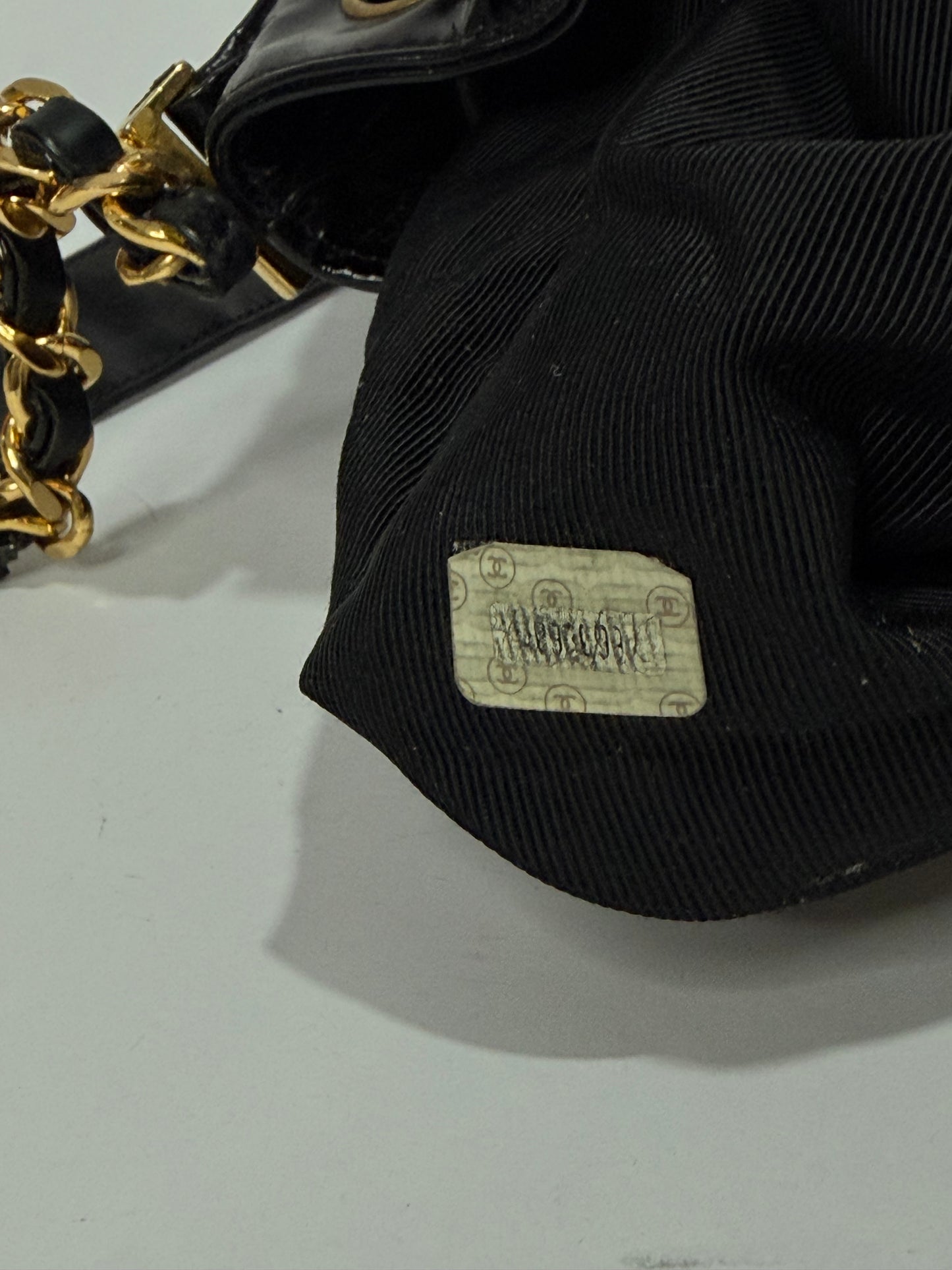 Vintage Chanel CC Patent Bucket Bag