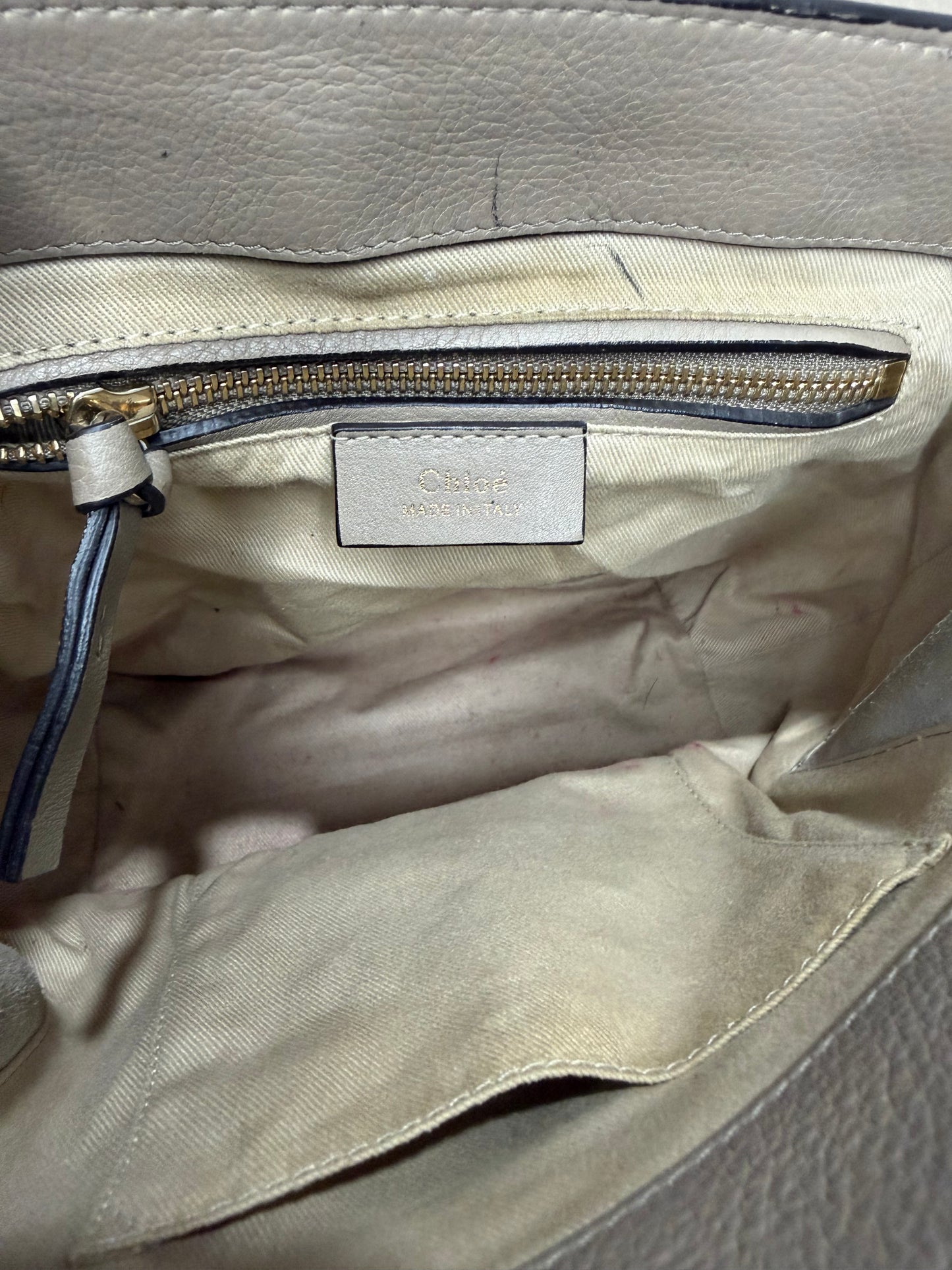 CHLOE Beige Leather/Suede Medium Faye Backpack (Copy)