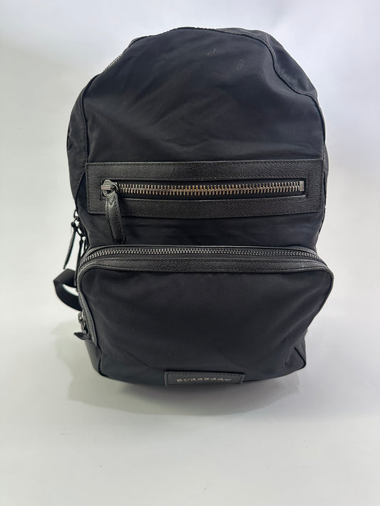 BURBERRY 
Nylon Printed Calfskin Marden Backpack Black