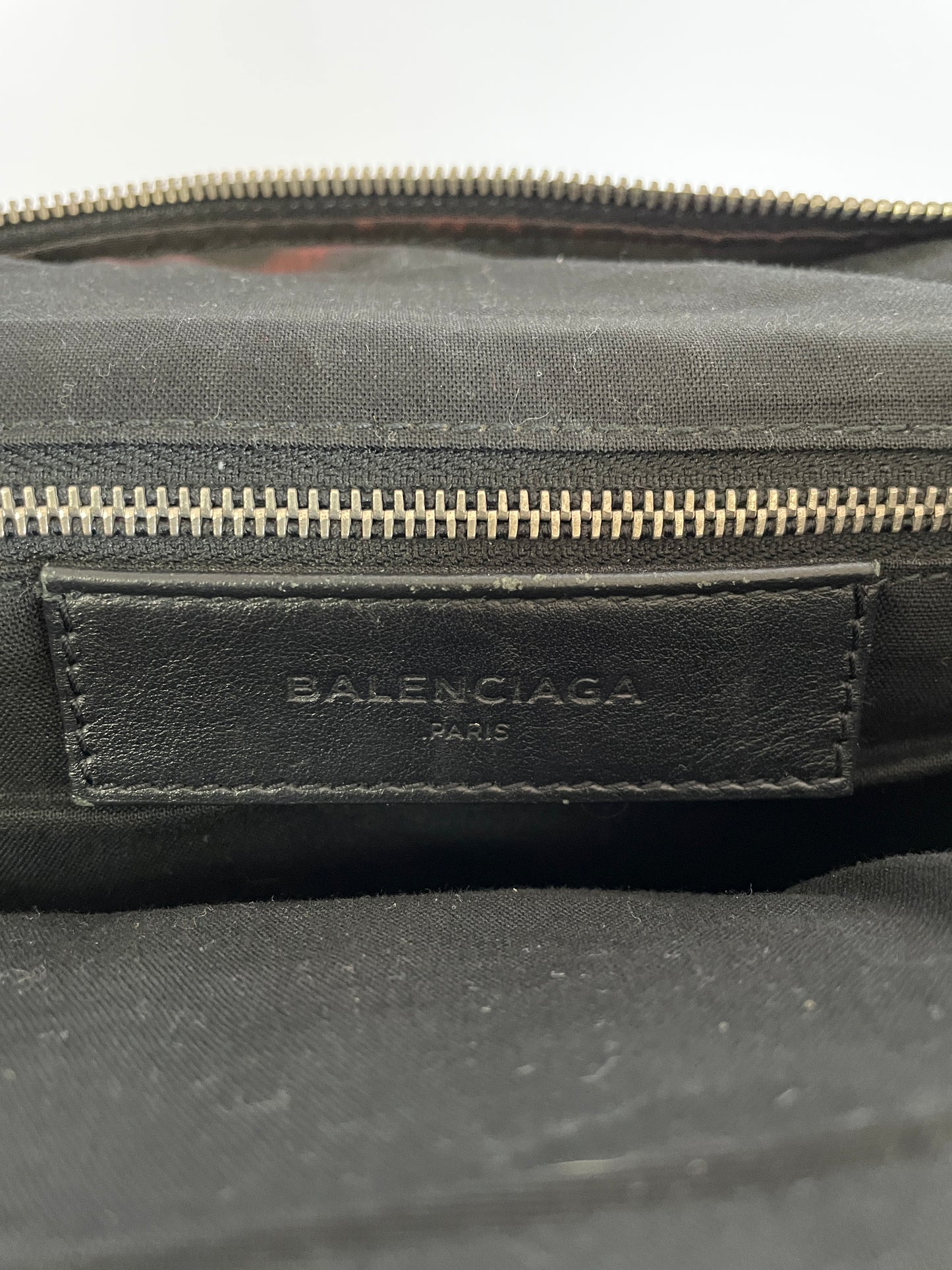 Balenciaga Black Calf Leather Phileas Unisex Backpack Bag