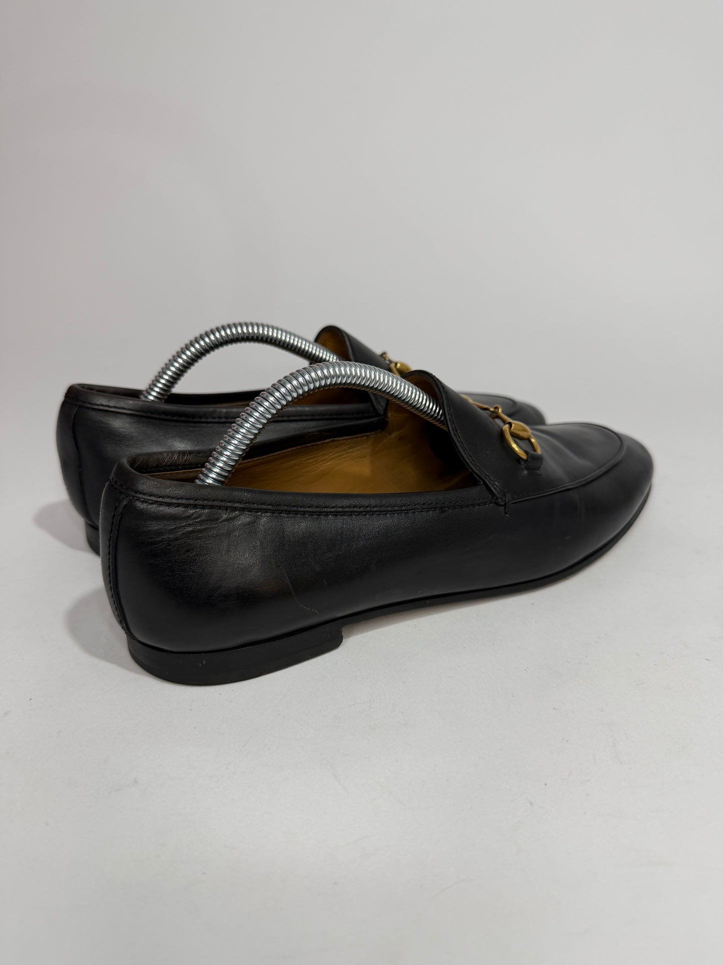 Gucci Black Leather Jordaan Loafers Size 37 EU/7 US/ 4 UK
