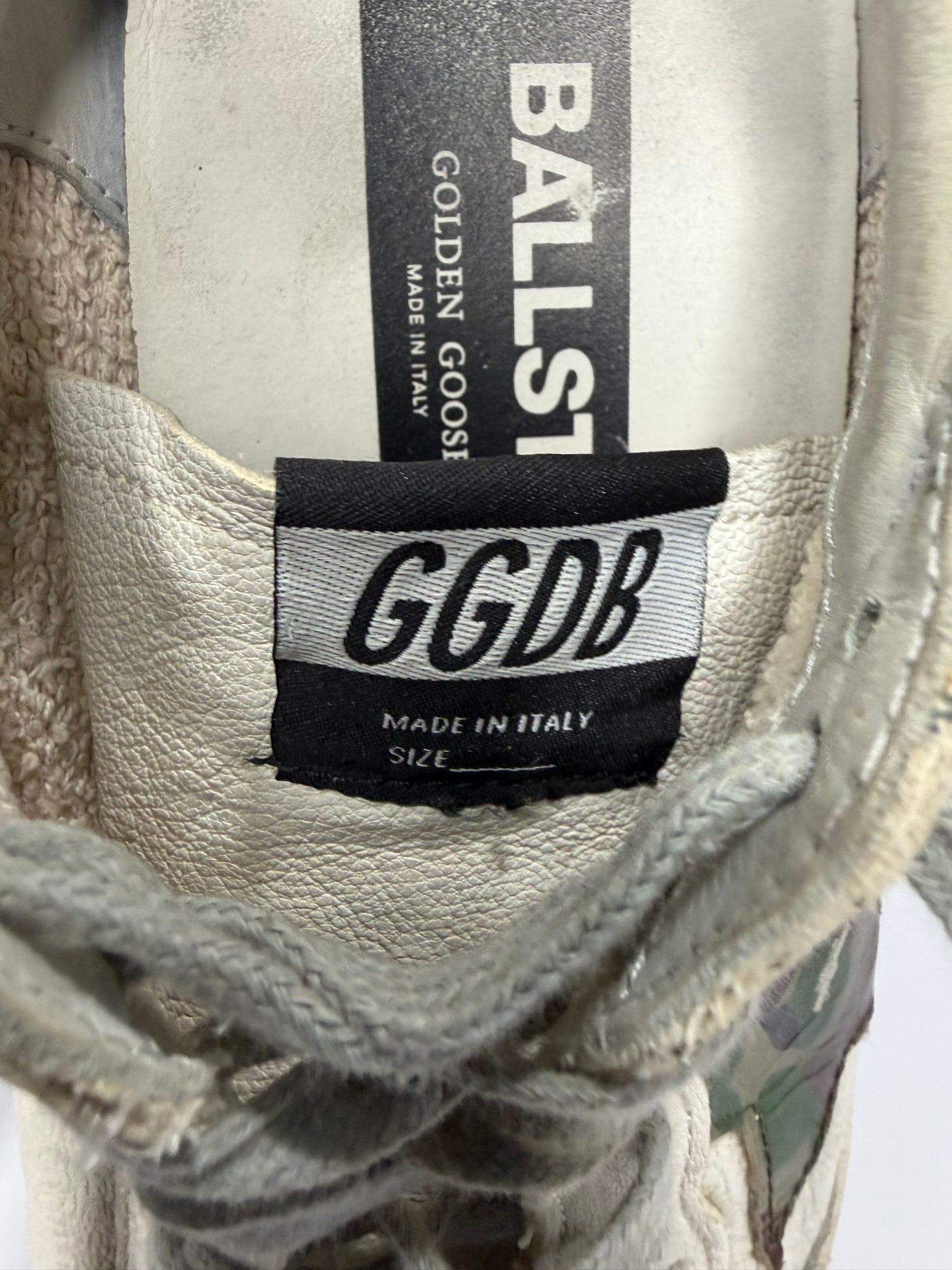 Golden Goose White Leather Ballstar Lace Up Sneakers Size 39 EU/ 9 US