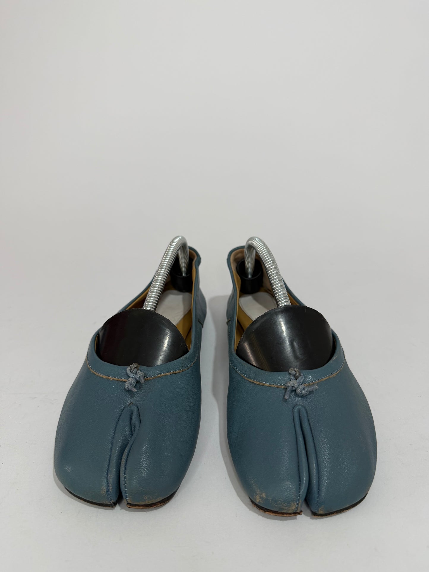 Maison Margiela Tabi Ballet Flats Blue Leather Split-Toe EU 35EU/ 5US