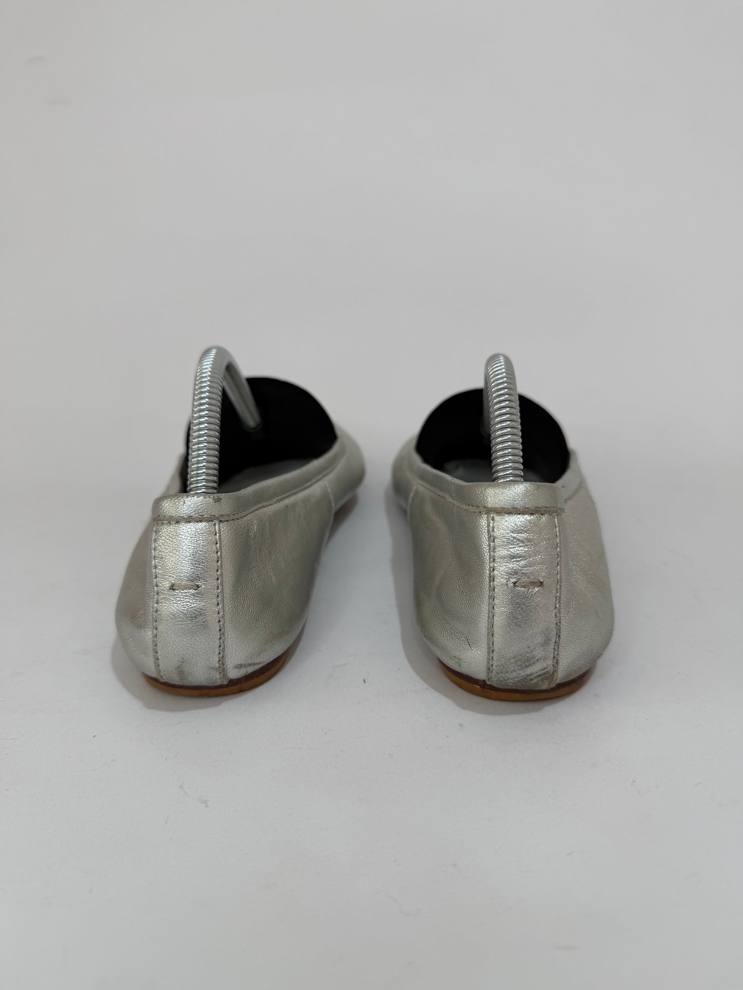 Maison Margiela Silver Tabi Ballerina Flats Size 36 EU/ 6 US/ 3UK