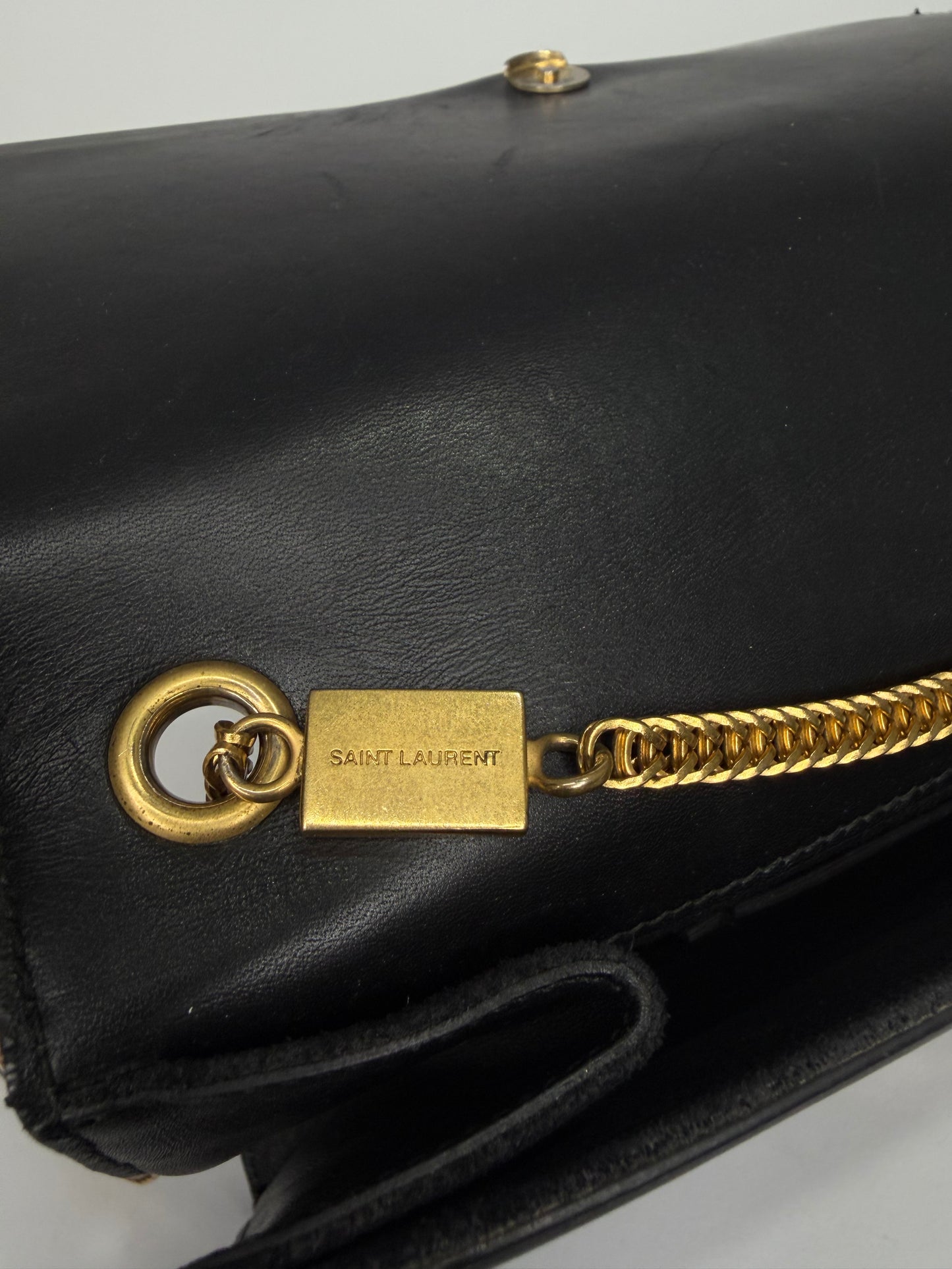 YVES SAINT LAURENT
Black Calfskin Leather Medium Kate Tassel Bag