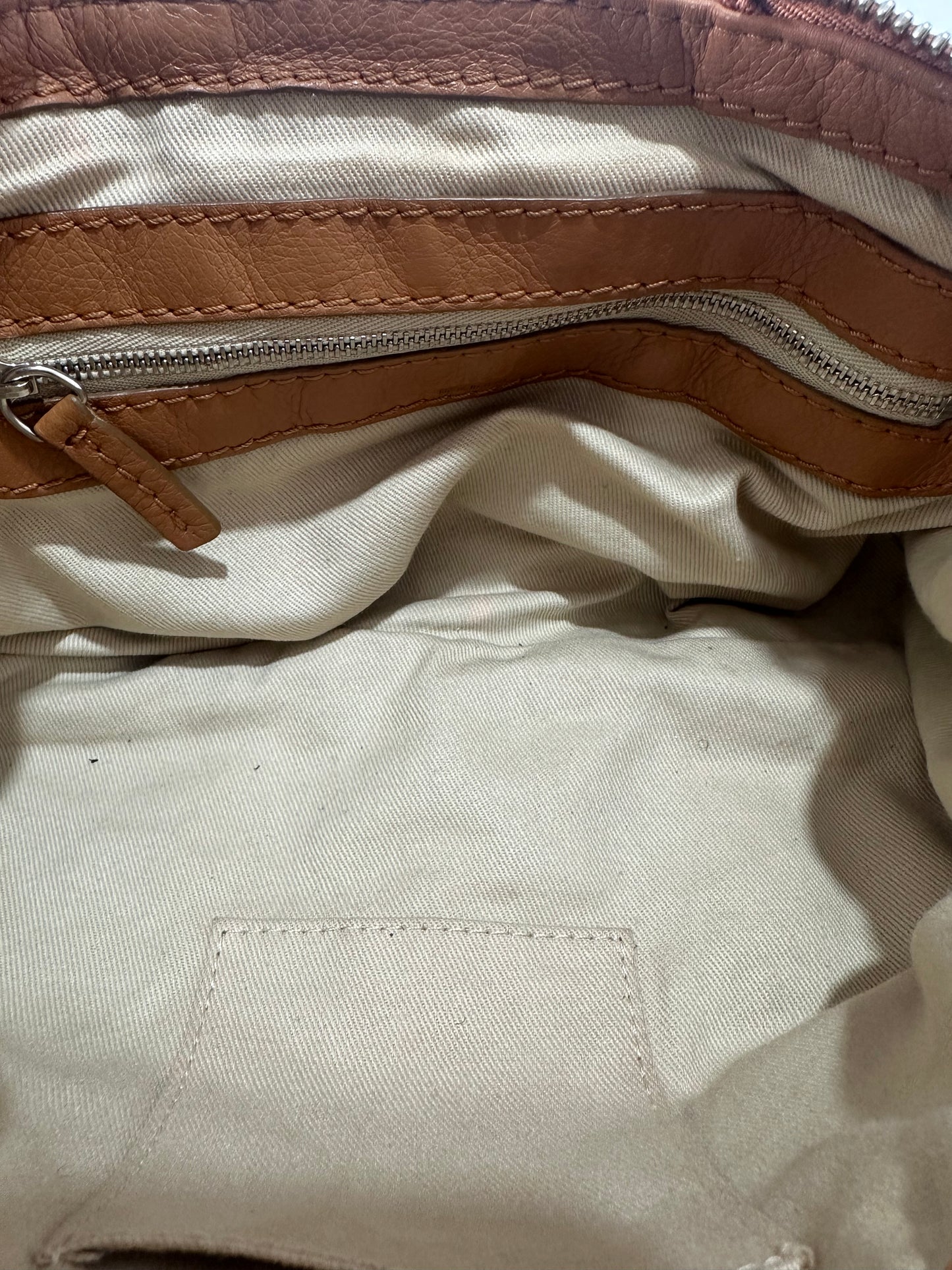 CHLOE
Beige Leather Paddington Mini Satchel Bag