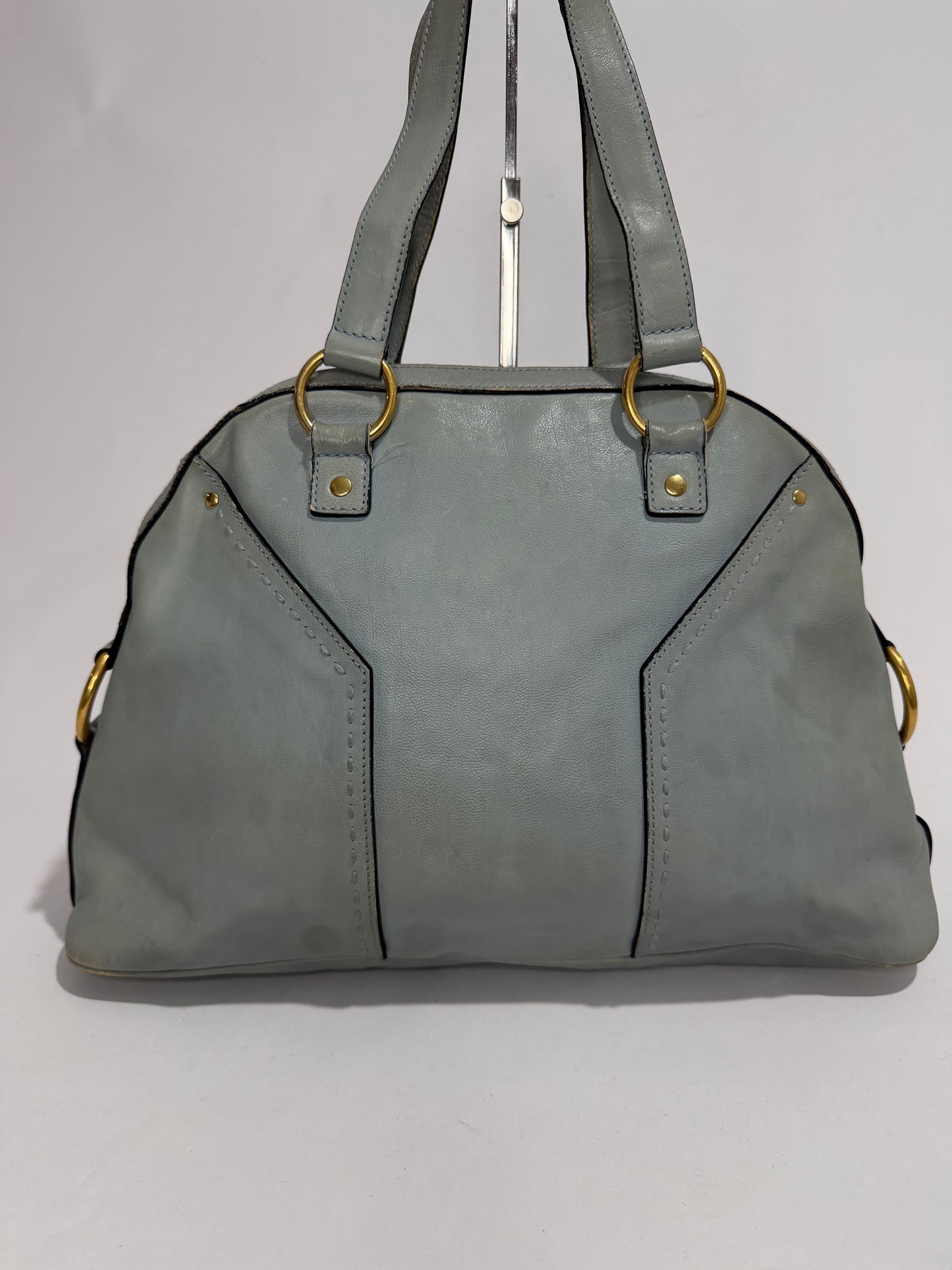 YVES SAINT LAURENT
Blue Leather Large Muse Bag