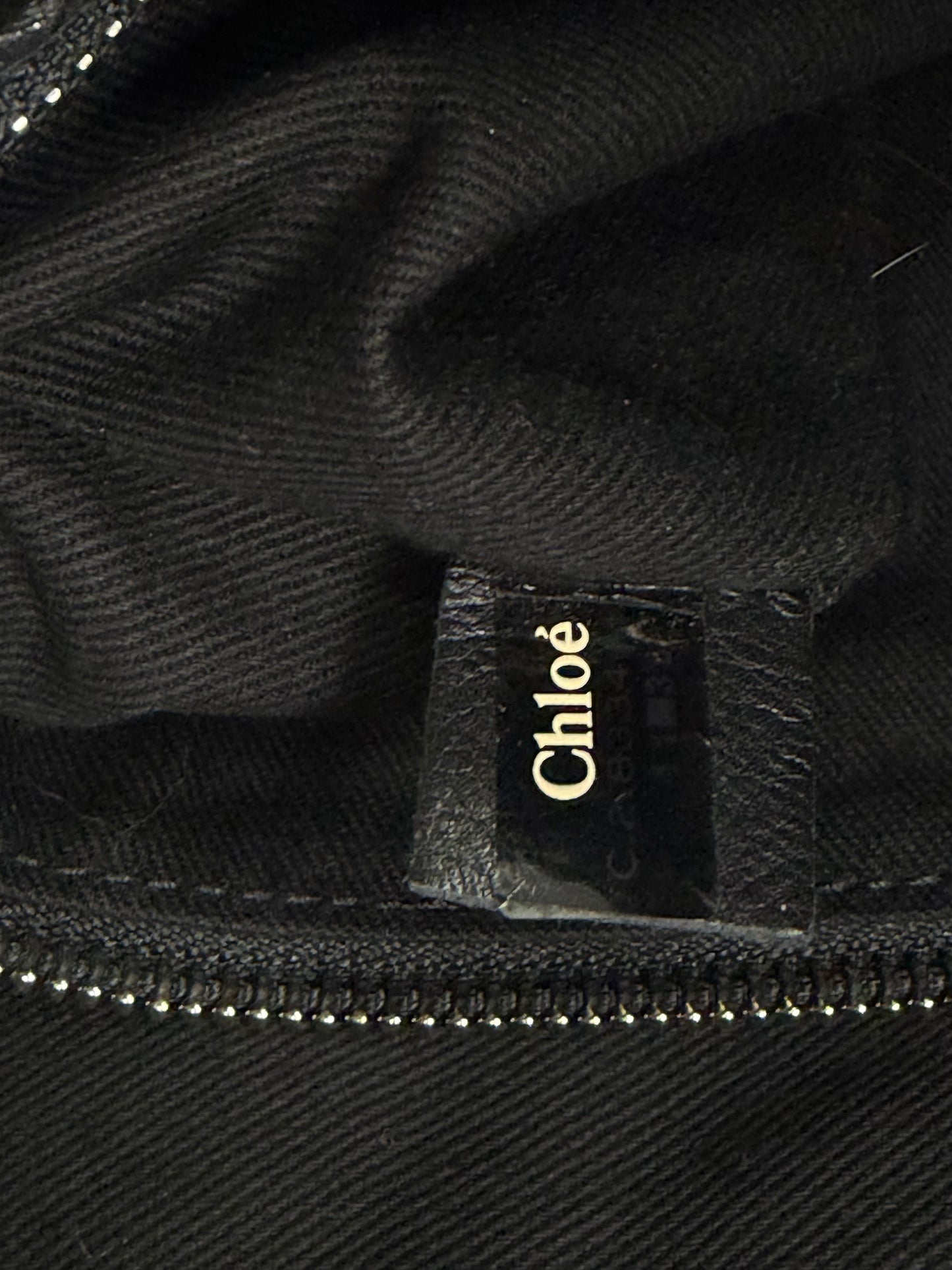 Chloe Black Pebbled Leather Shopper Tote