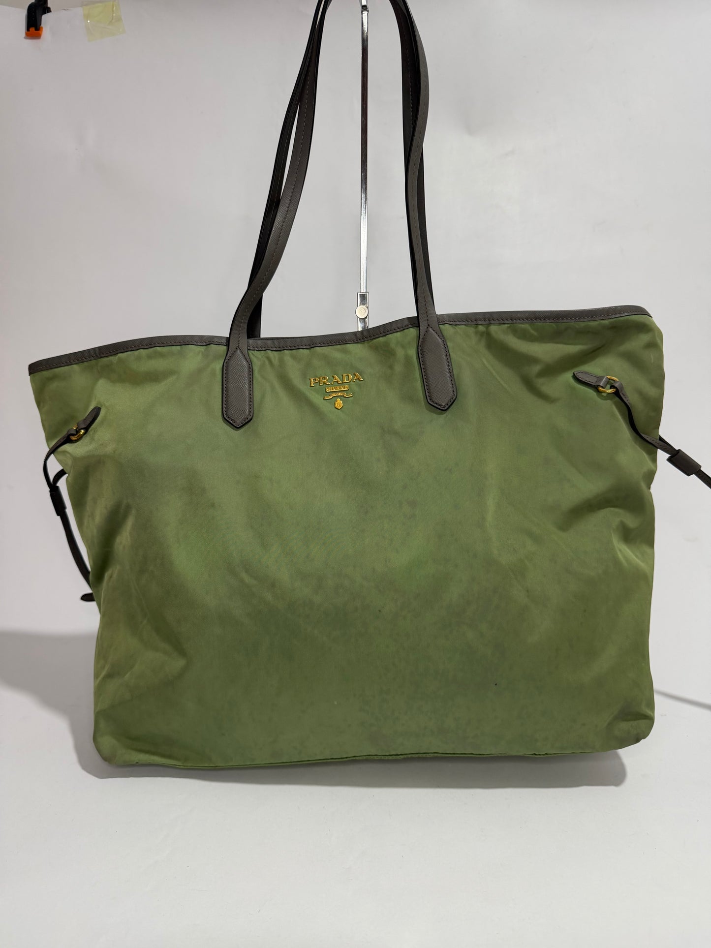 PRADA Nylon Tessuto Saffiano Tote Green