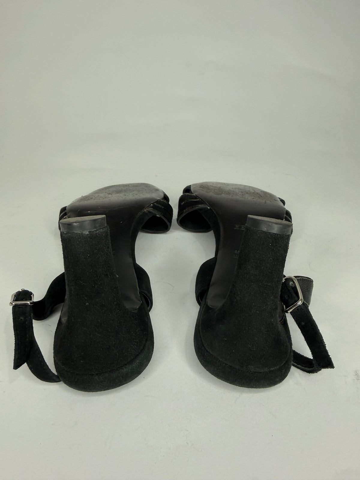Hermes Heden 80 Black Suede sandal
