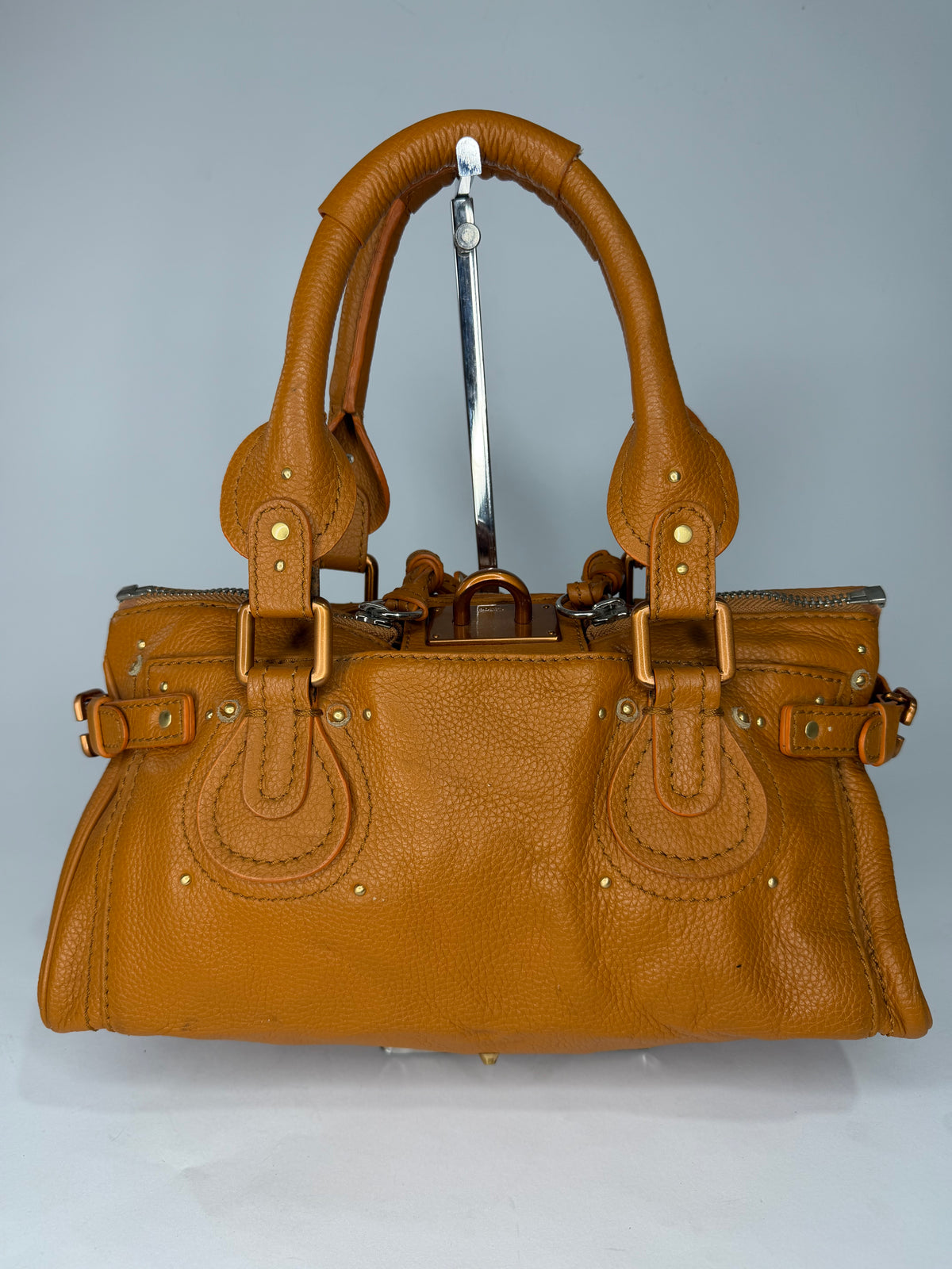 CHLOE
Calfskin Medium Paddington Satchel Tan