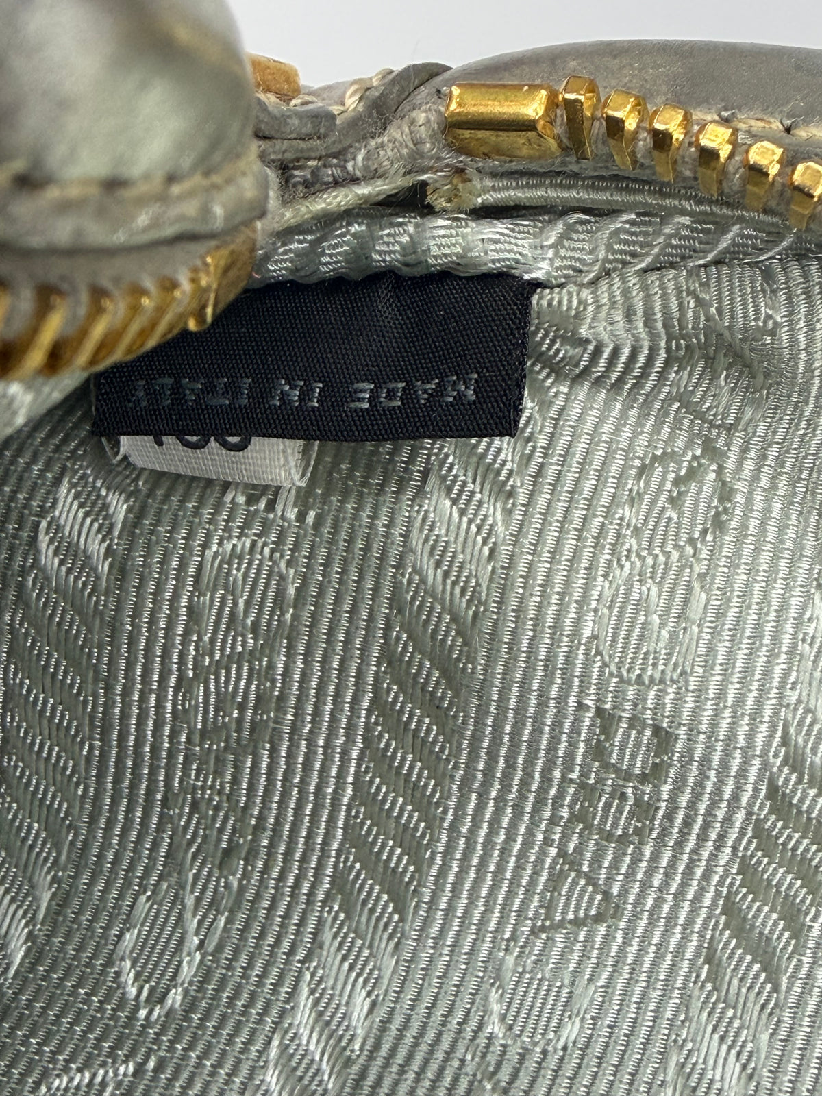 Prada Silver
Spazzolato Bauletto Mini Bag