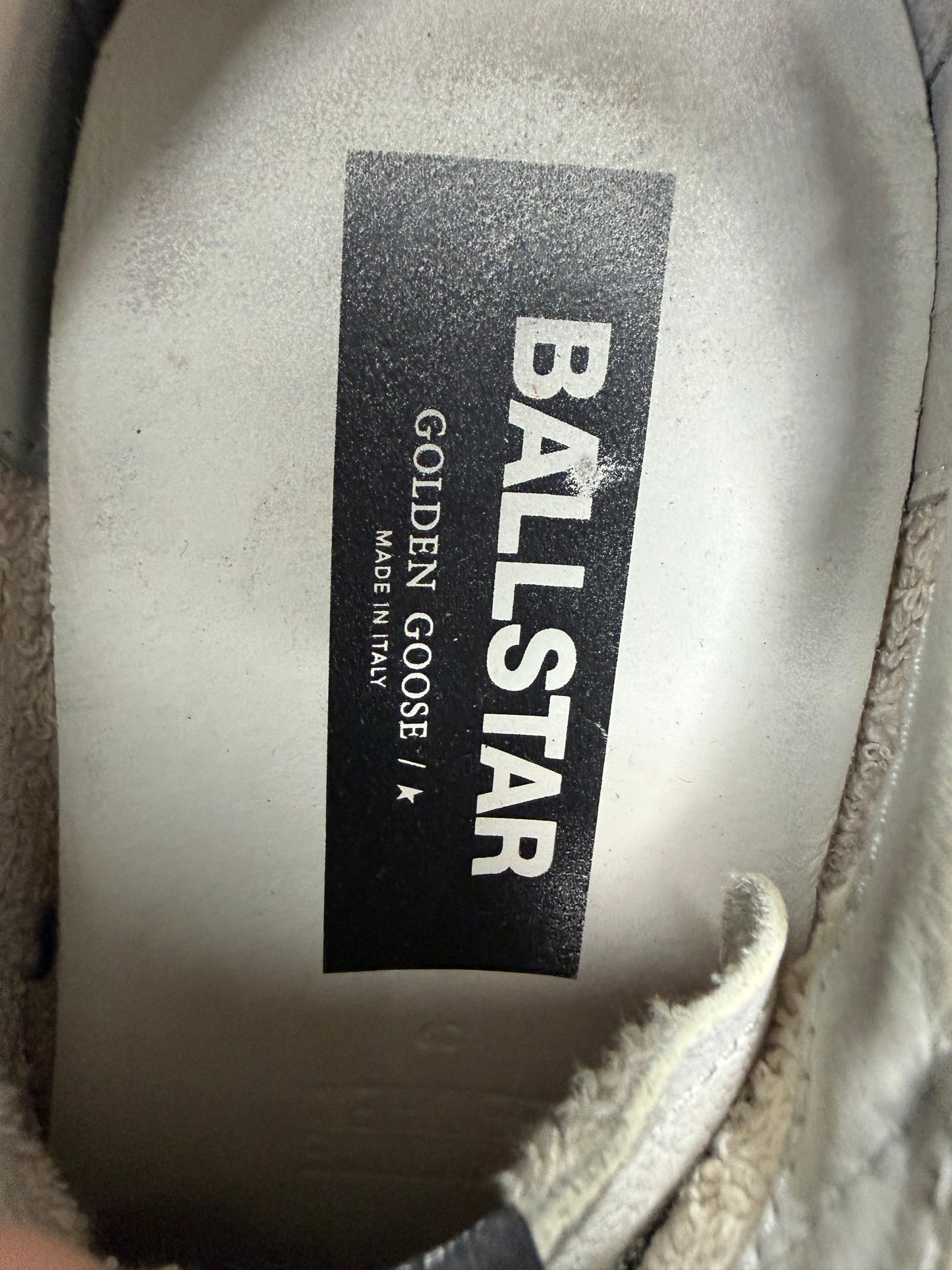 Golden Goose White Leather Ballstar Lace Up Sneakers Size 39 EU/ 9 US