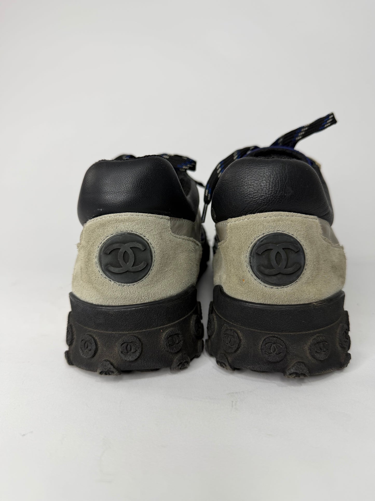 Chanel Multicolor Neoprene, Suede and Leather CC Low Top Sneakers Size 39 EU/ 9 US/ 6 UK
