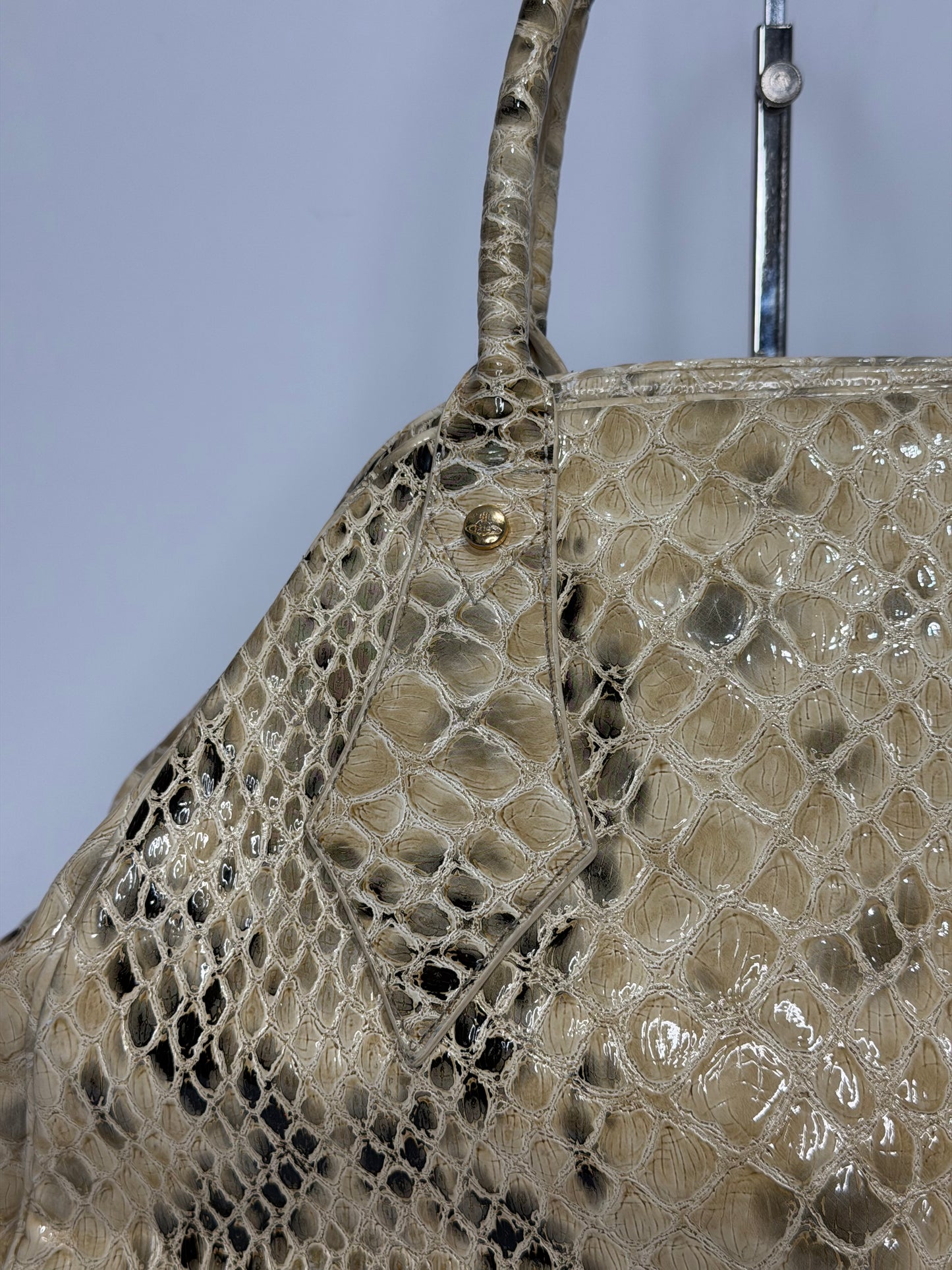 VIVIENNE WESTWOOD WOMENS’ CROC EMBOSSEDJOHANNA LARGE YASMINE BAG.