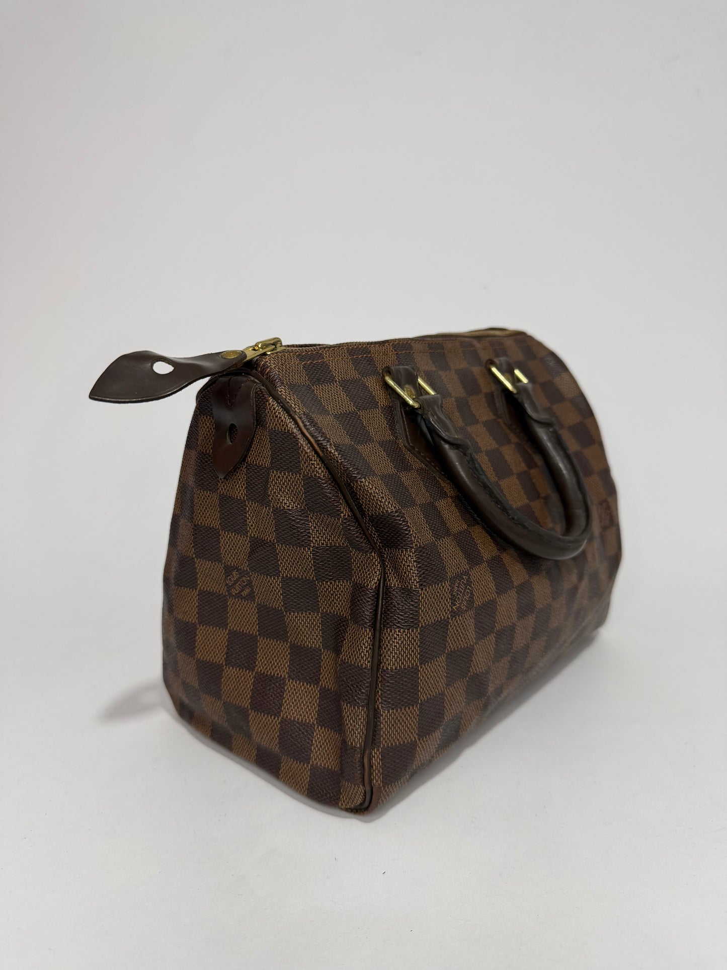 Louis Vuitton Damier Ebene Canvas Speedy 25 Bag