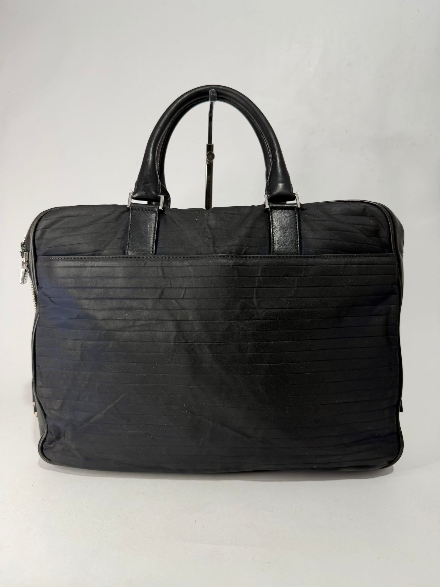 Dior Homme Black/Navy
Leather and Nylon Briefcase