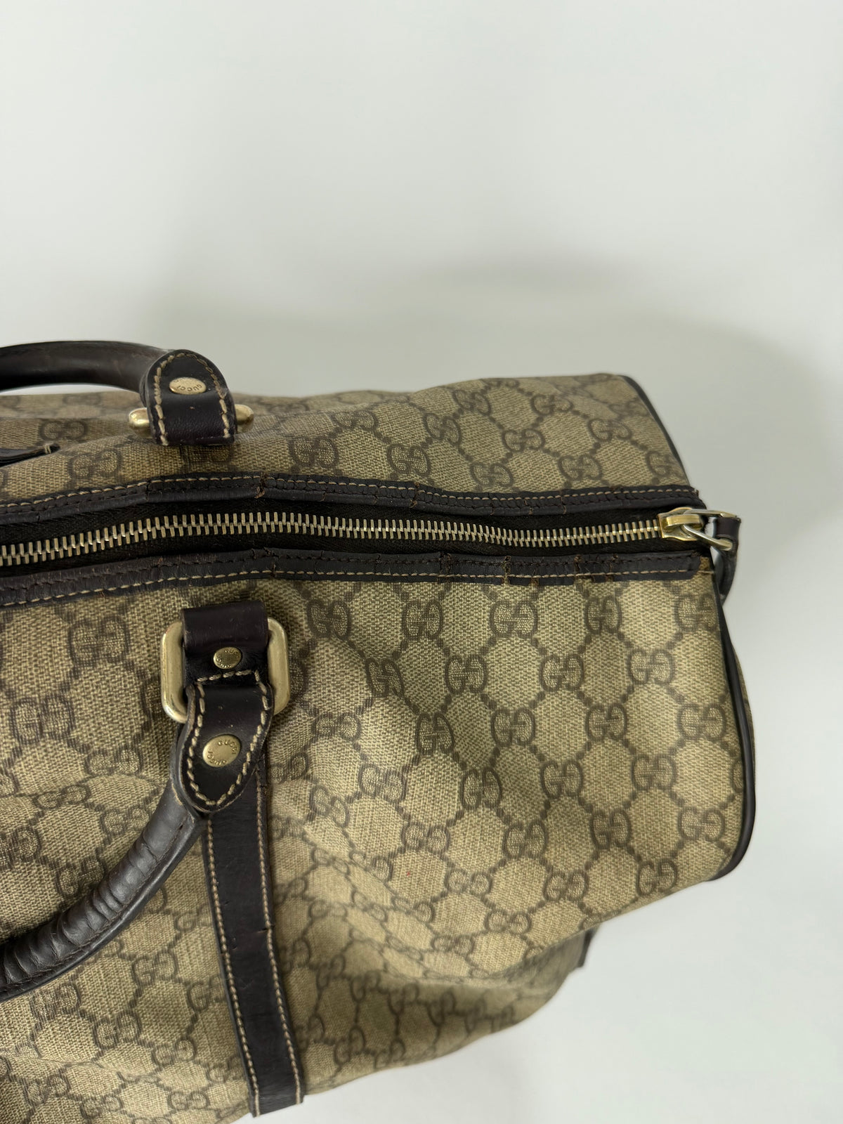 GUCCI
GG Plus Monogram Large Carry On Duffle Bag Brown