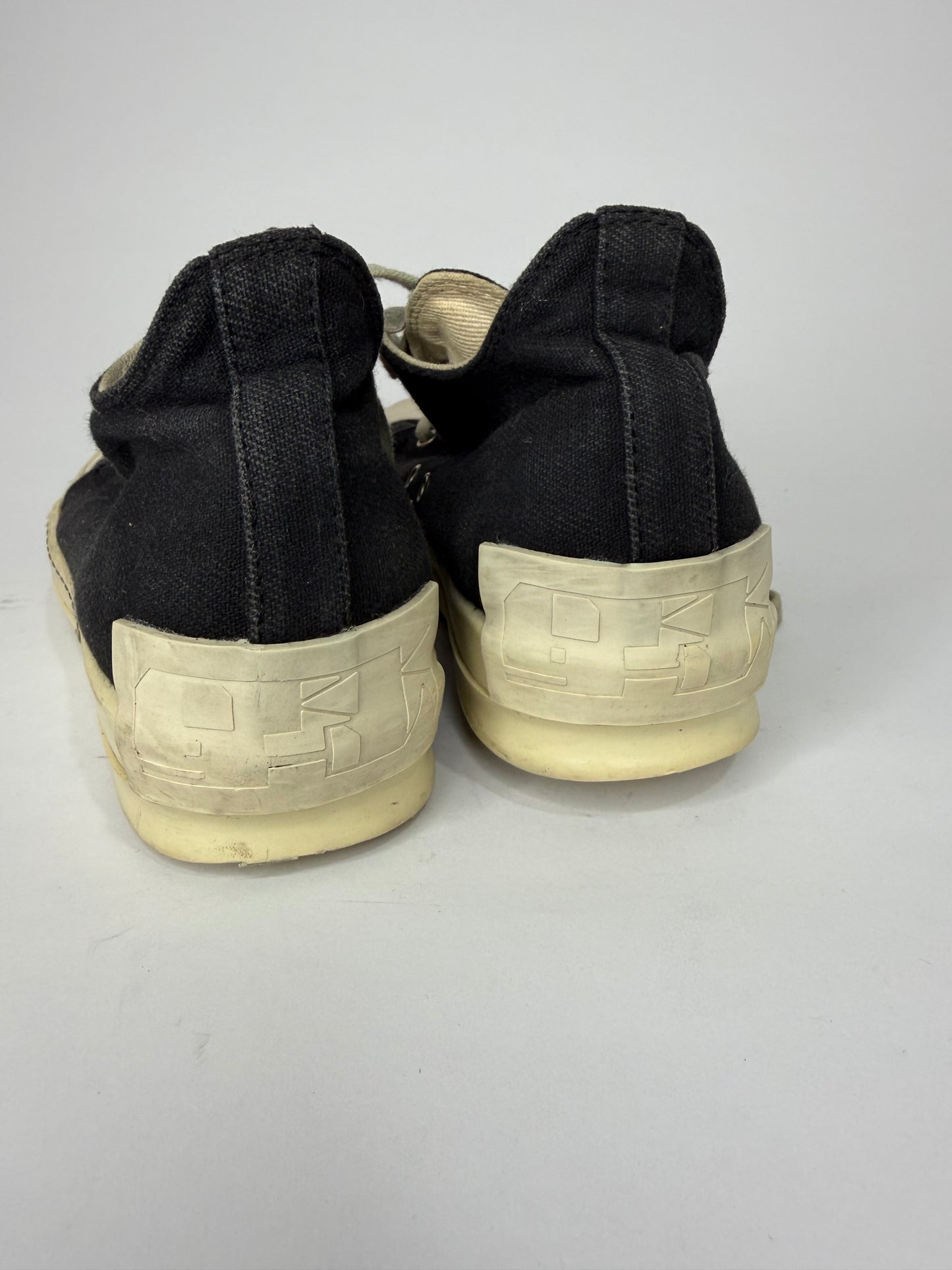 Rick Owens DRKSHDW Black Canvas High-Top Sneakers Size 38