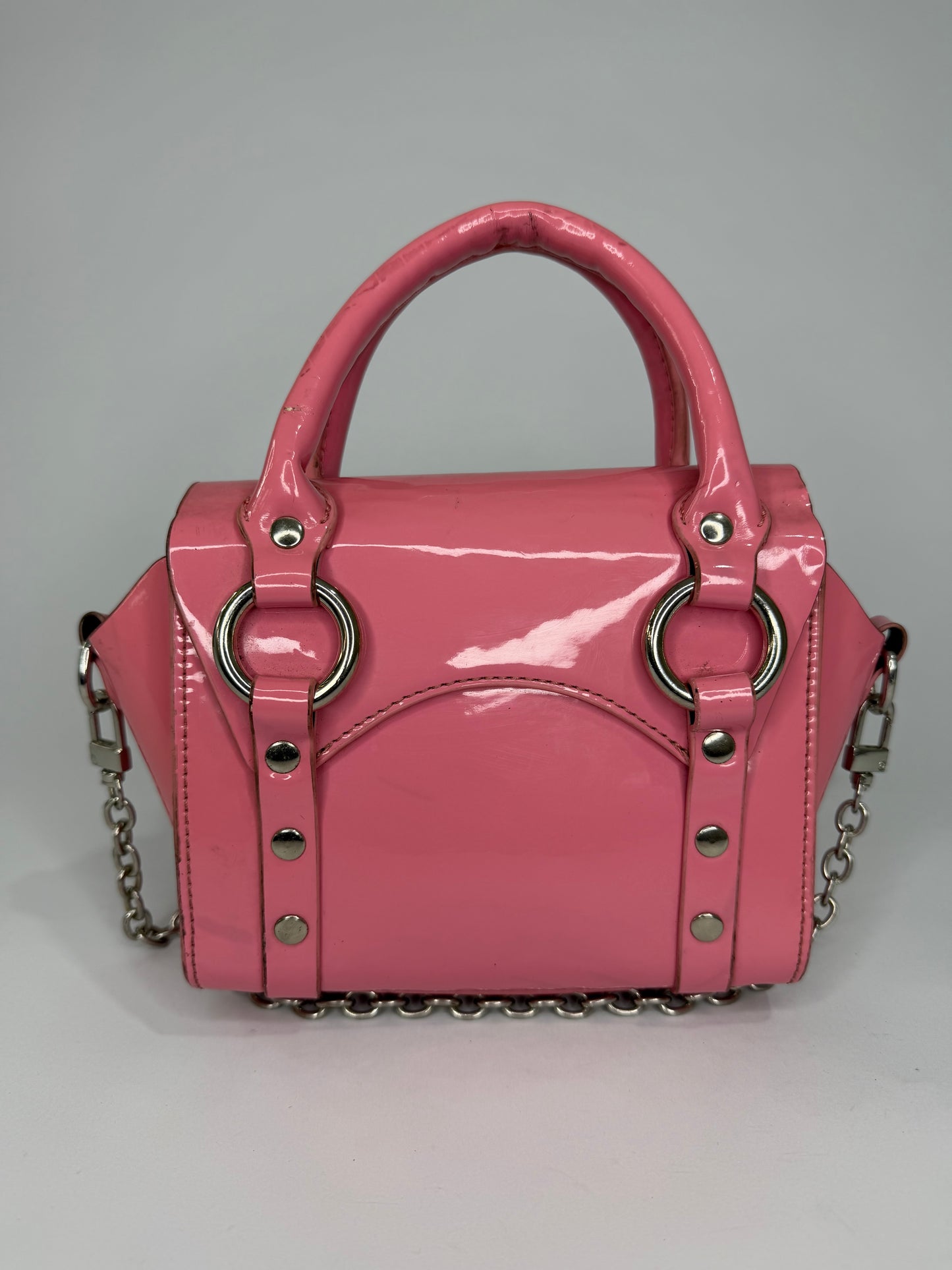 Vivienne Westwood Betty Mini Croc-Style Leather Handbag Pink