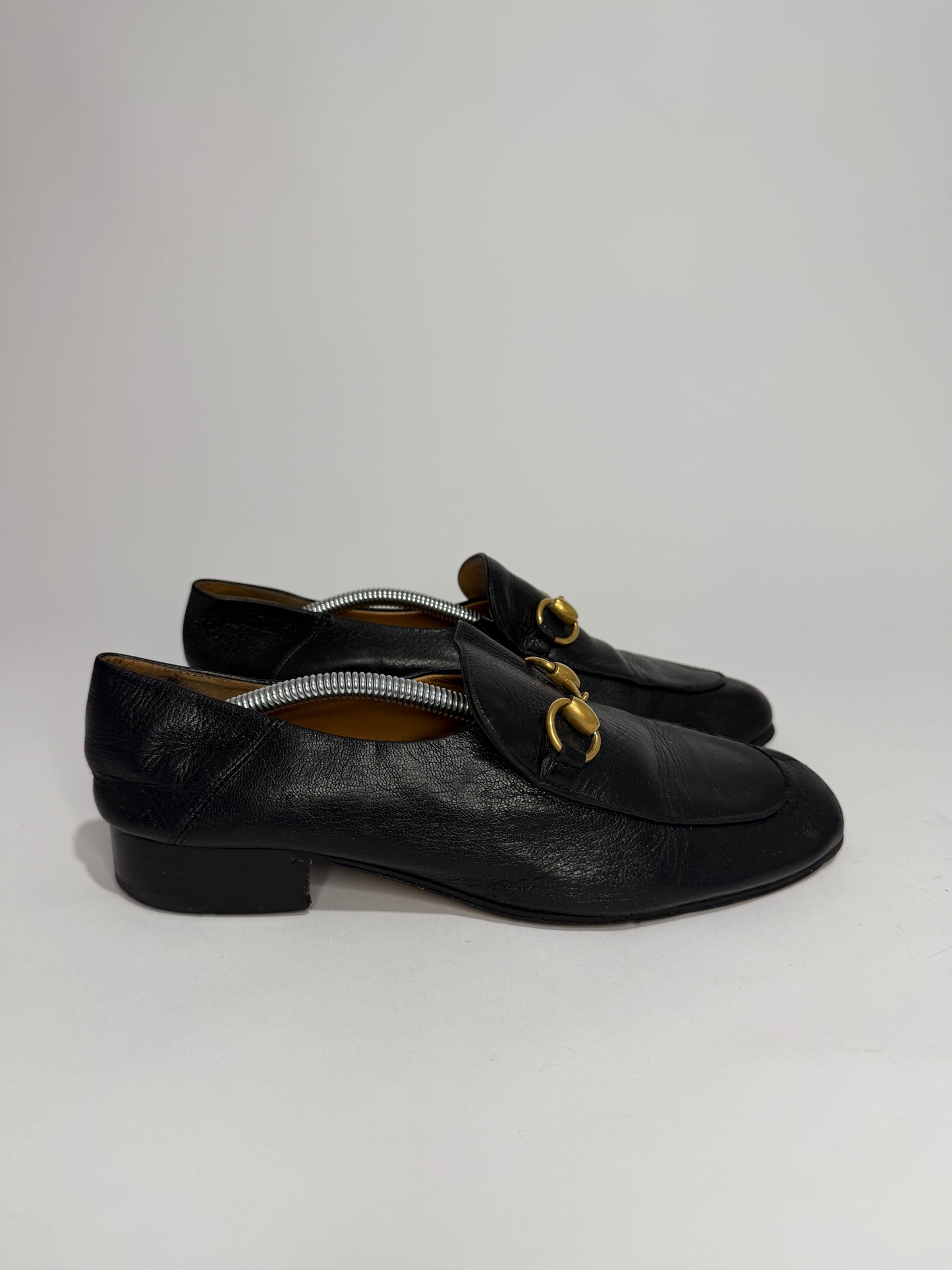 Gucci Black Leather Horsebit Foldable Loafers Size 37.5 EU/ 7.5 US/ 4. 5 Uk