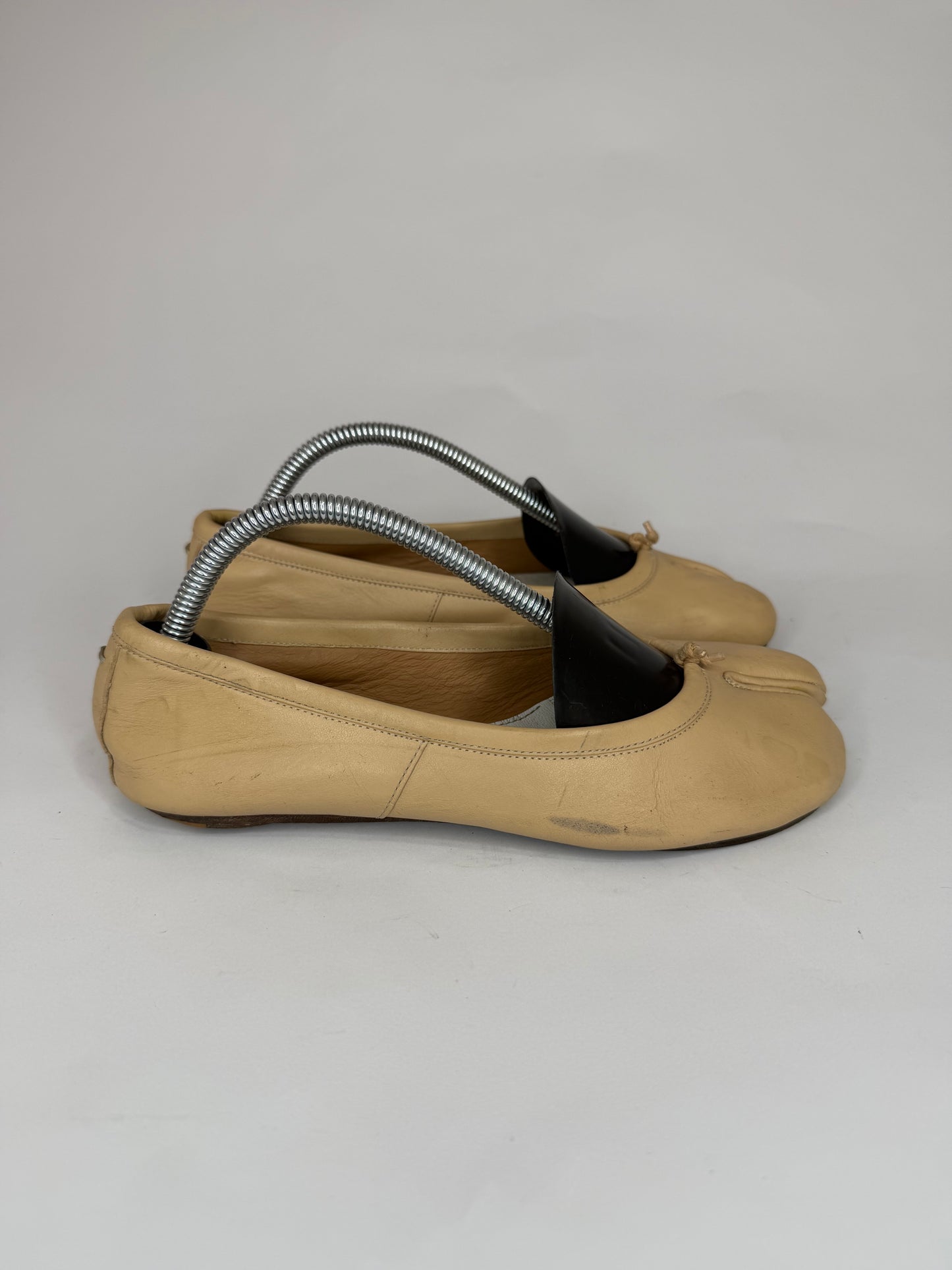 Maison Margiela Tabi Ballet Flats Brown Leather Split-Toe EU 35 / 5 US/ 2 UK
