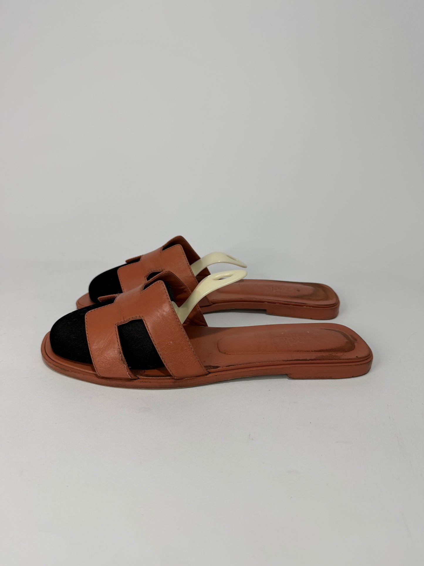 HERMES Oran Box Calfskin Oran Sandals 41 EU/ 11 US / 8 UK