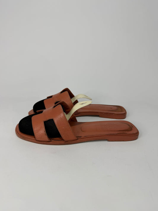 HERMES Oran Box Calfskin Oran Sandals 41 EU/ 11 US / 8 UK