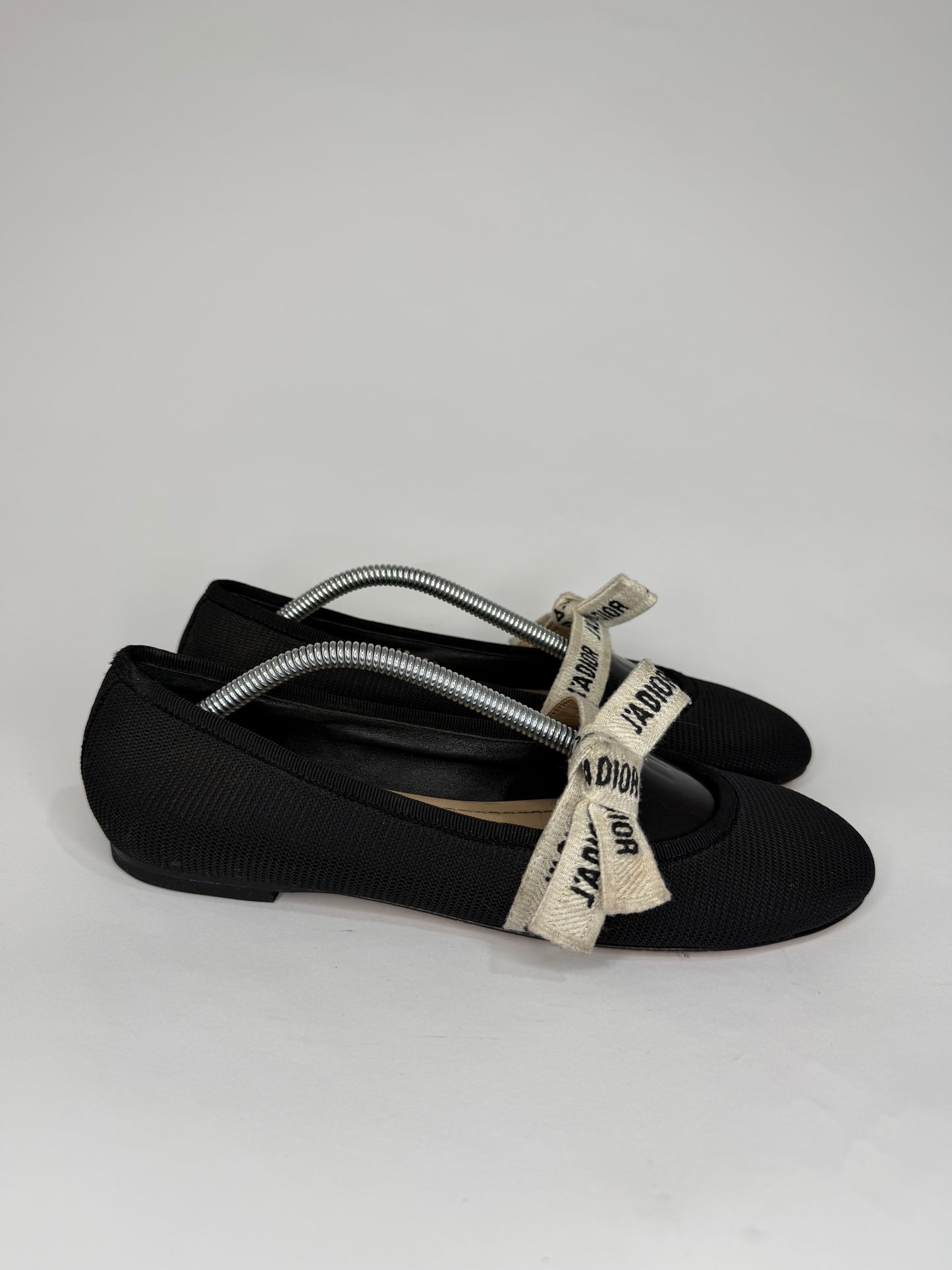 Dior Black Technical Fabric Miss J'Adior Ballerina Flats Size