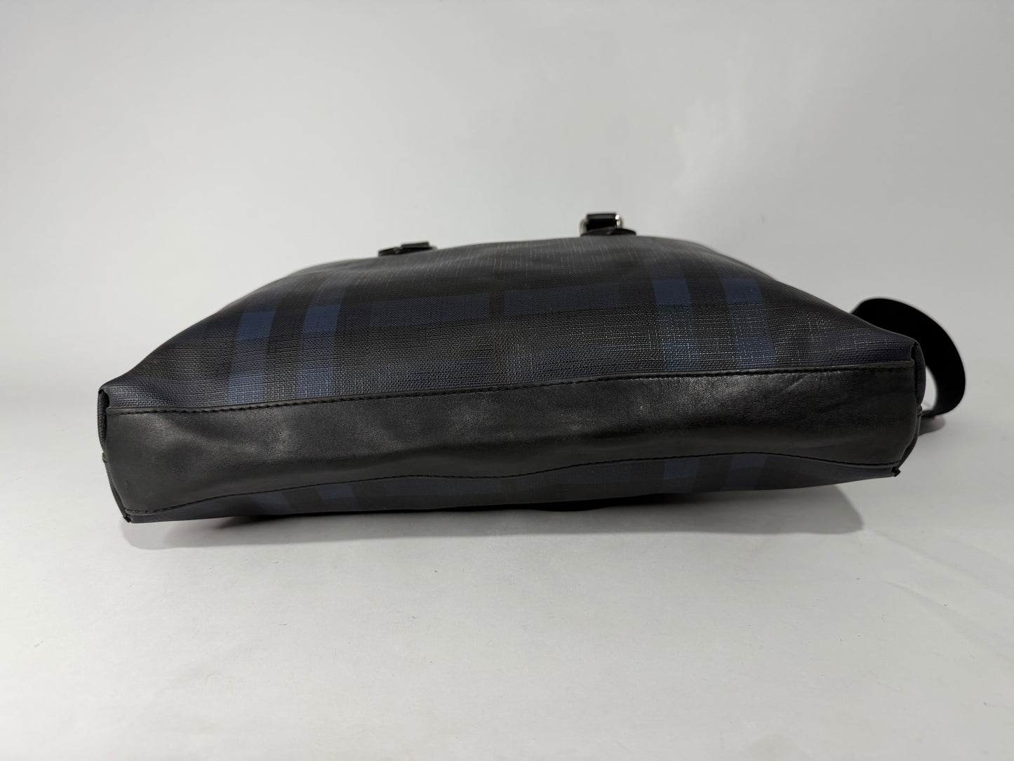 Burberry Smoked Check Coated Canvas and Leather The Barrow Briefcase Bag