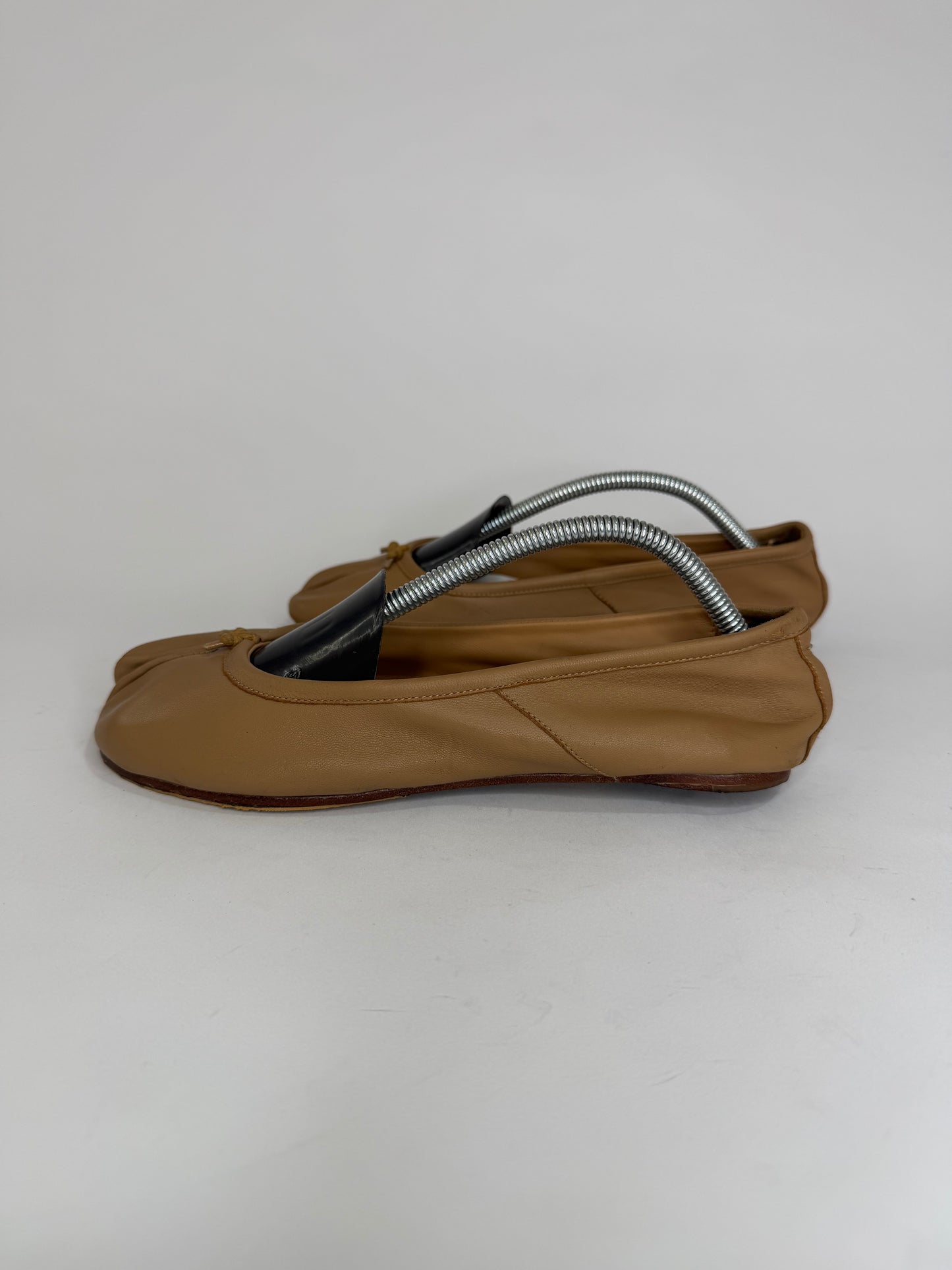 Maison Margiela Tabi Ballet Flats Brown Leather Split-Toe EU 36 / 6 US/ 3 UK