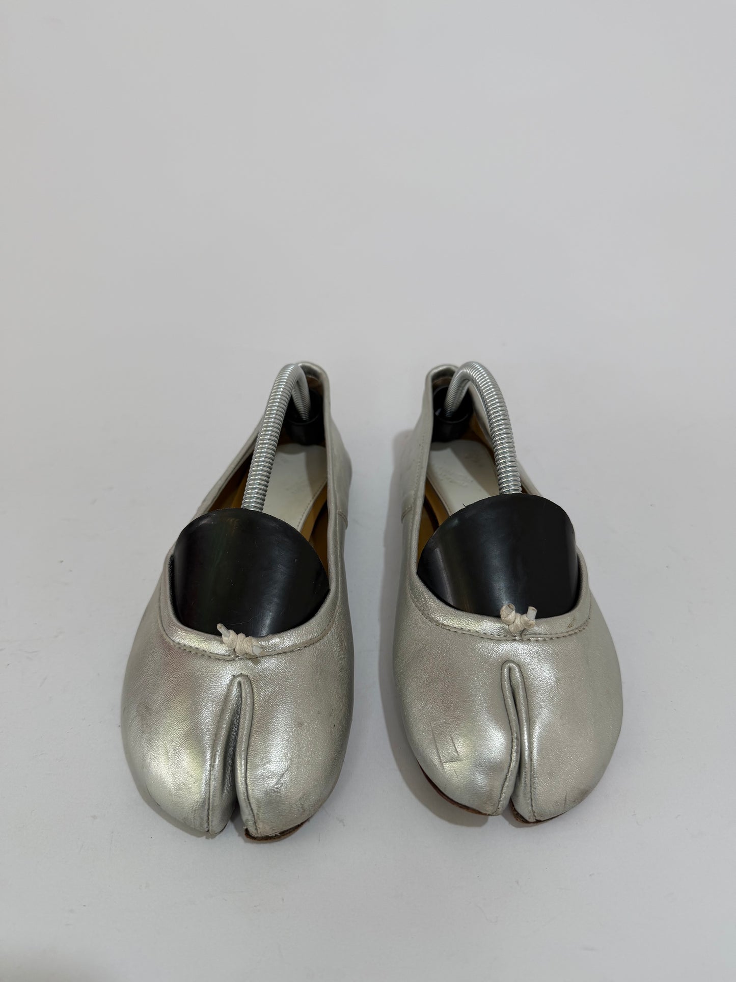 Maison Margiela Silver Tabi Ballerina Flats Size 36 EU/ 6 US/ 3UK