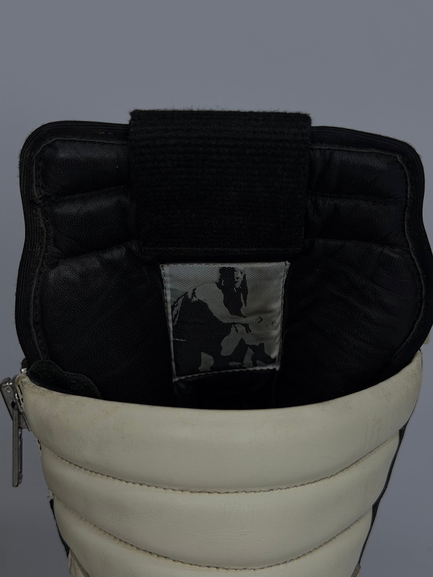 Rick Owens Black Leather Geobasket Sneakers Size 43.5 EU/ 9.5 UK/ 10.5 US