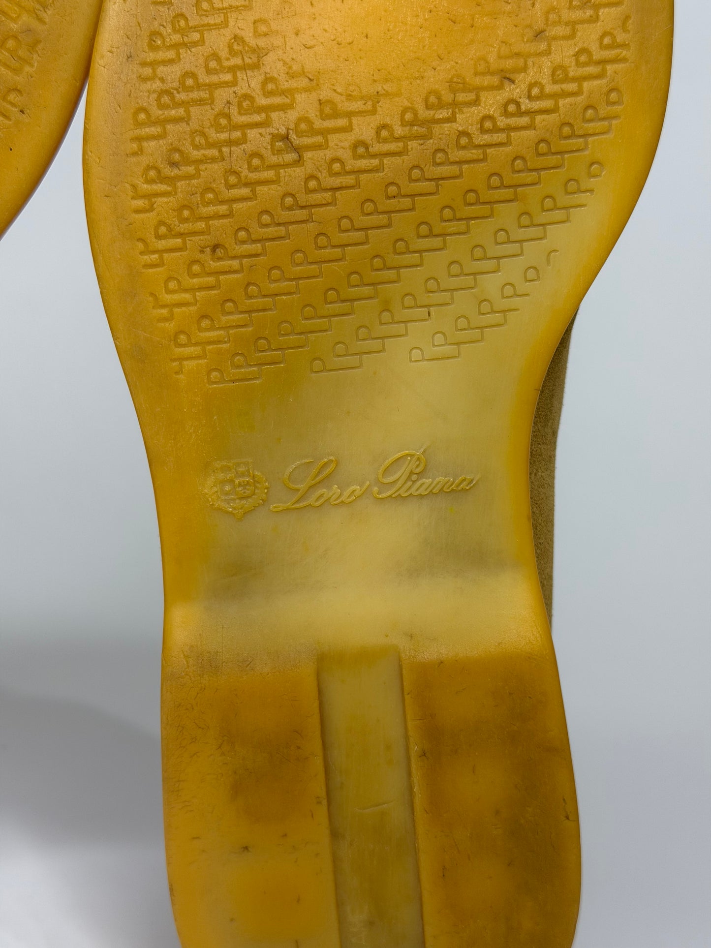 Loro Piana Mustard Suede Summer Walk Slip-On Loafers Size 41.5 EU/ 8.5 US