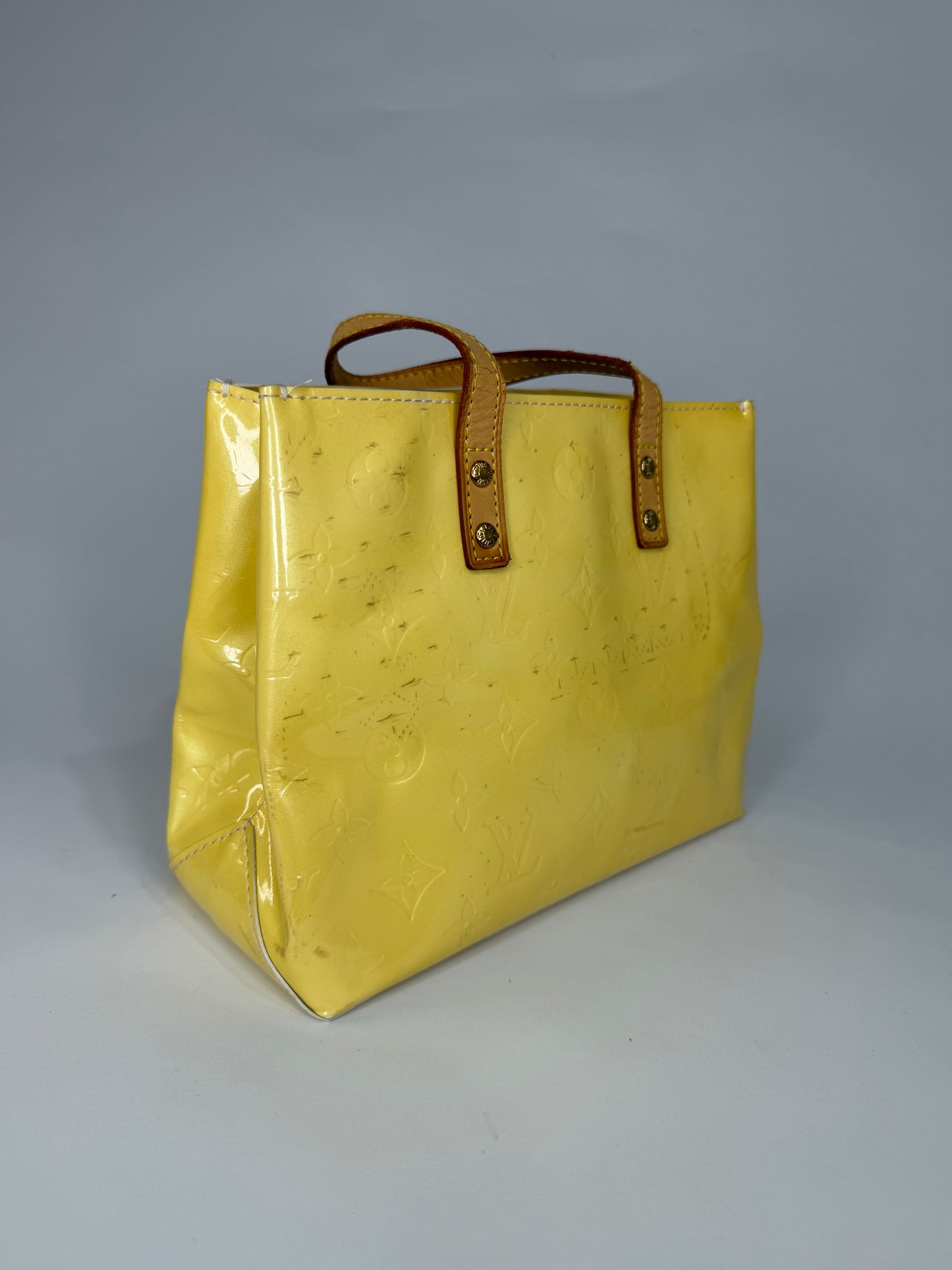 Louis Vuitton Yellow Monogram Vernis Reade PM Bag