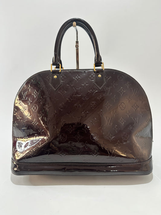 Louis Vuitton Amarante Monogram Vernis Alma GM Bag